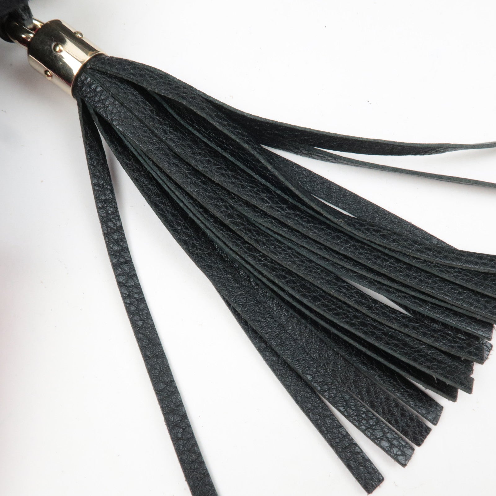 GUCCI Soho Interlocking G Leather Chain Shoulder Bag Black 308982