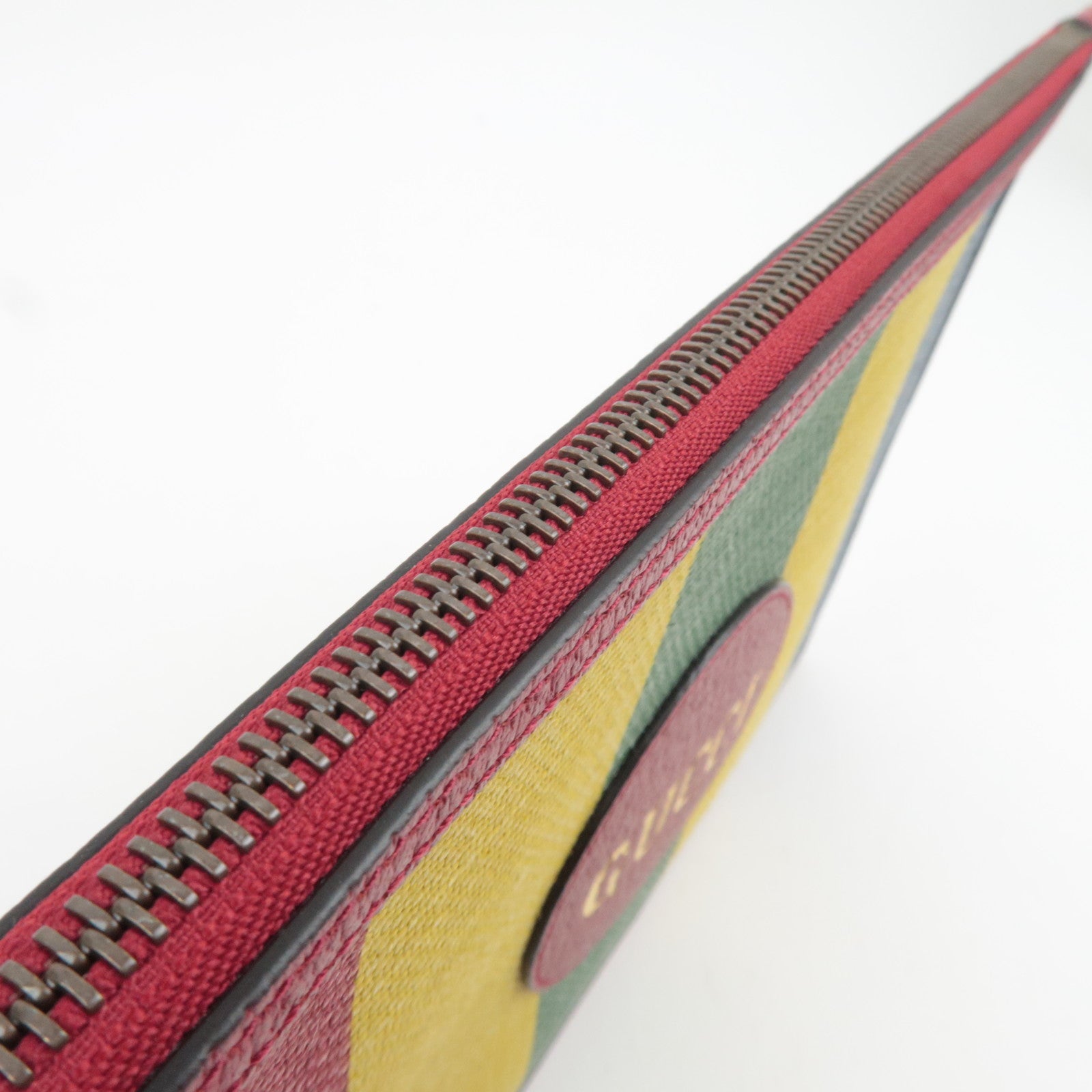 GUCCI Baiadera Canvas Leather Clutch Bag 625602