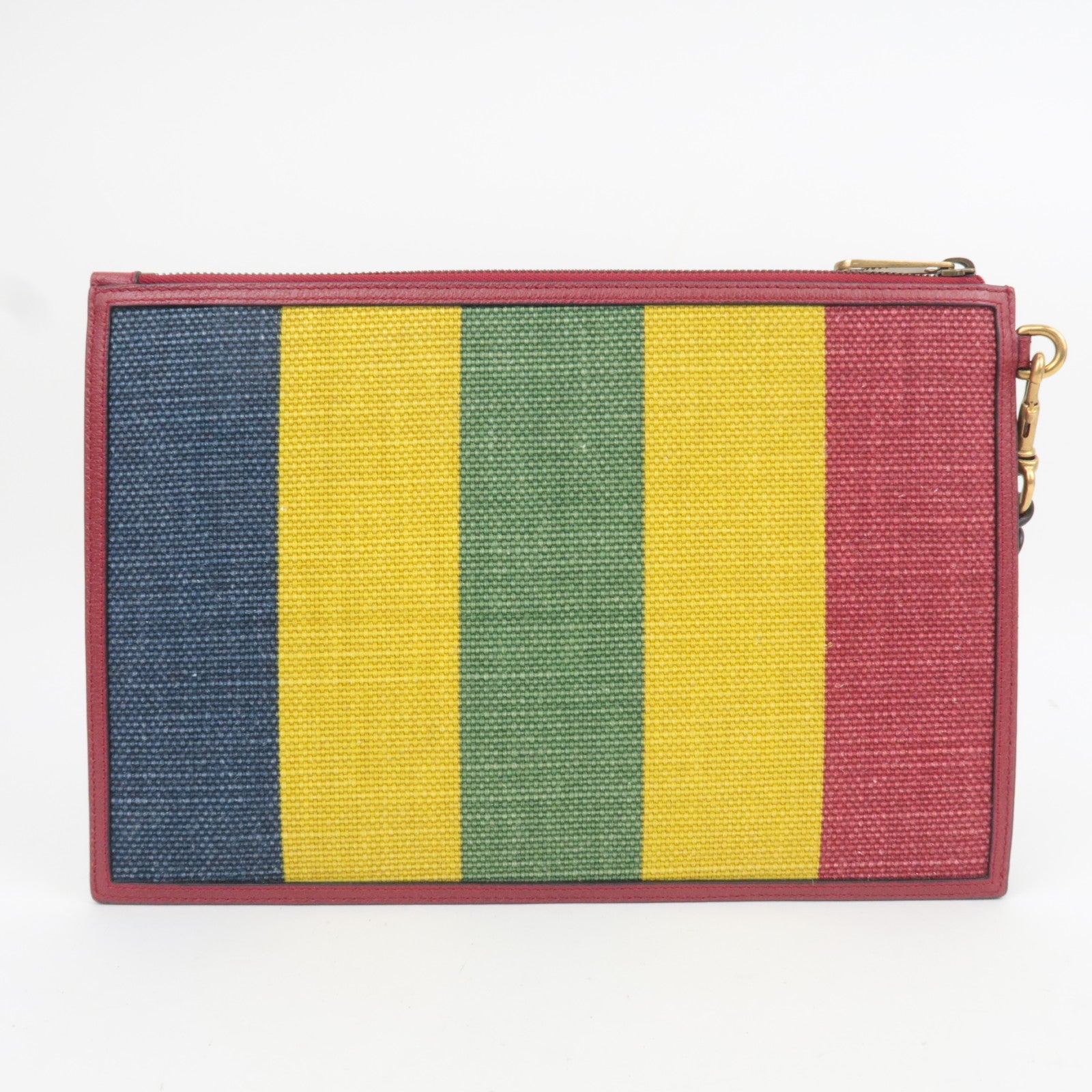 GUCCI Baiadera Canvas Leather Clutch Bag 625602