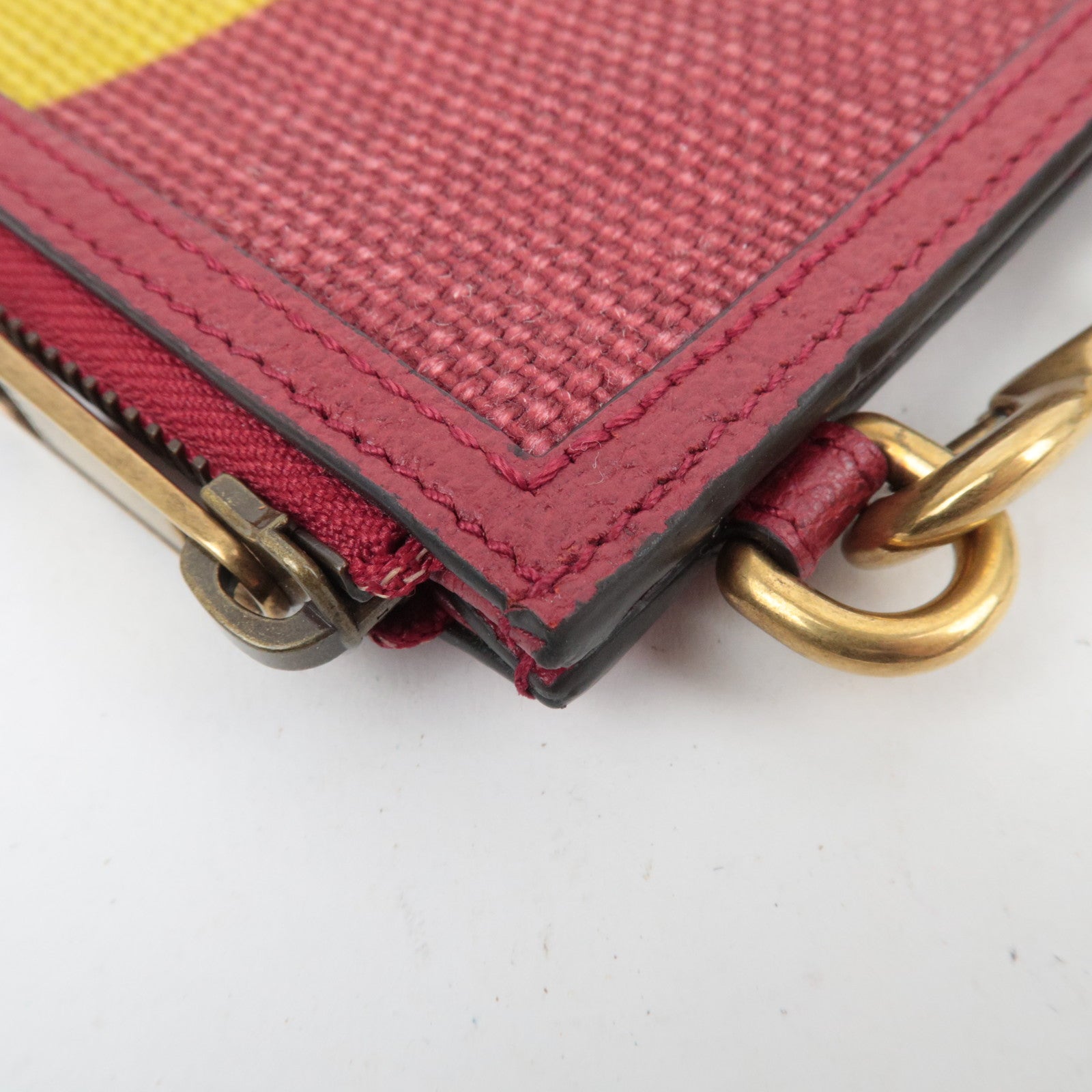 GUCCI Baiadera Canvas Leather Clutch Bag 625602
