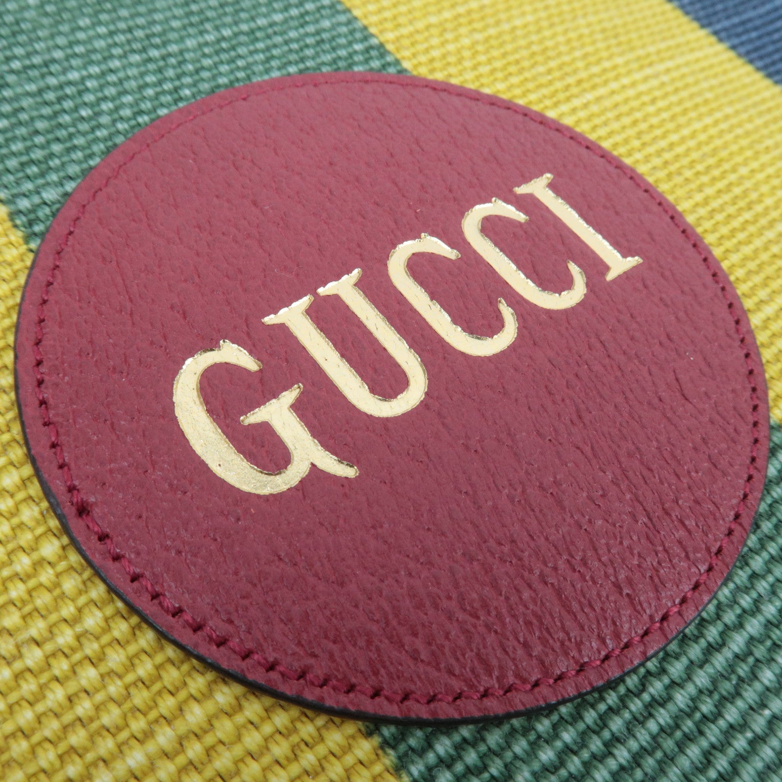 GUCCI Baiadera Canvas Leather Clutch Bag 625602