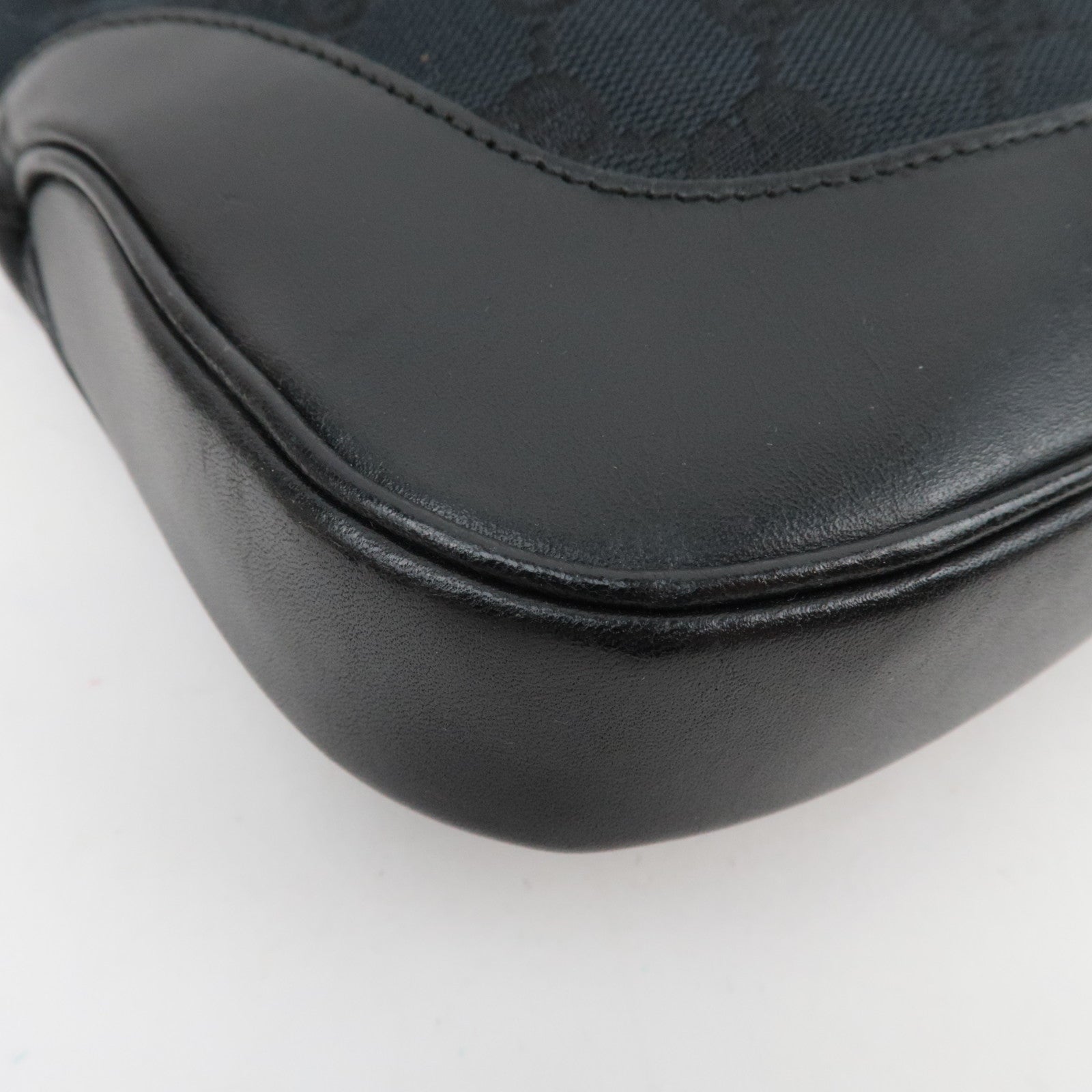 GUCCI Jackie GG Canvas Shoulder Bag Black 001.3306