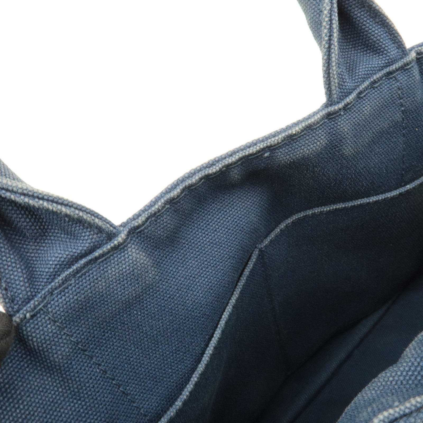 PRADA Canapa Mini Canvas Tote Bag Navy 1BG439