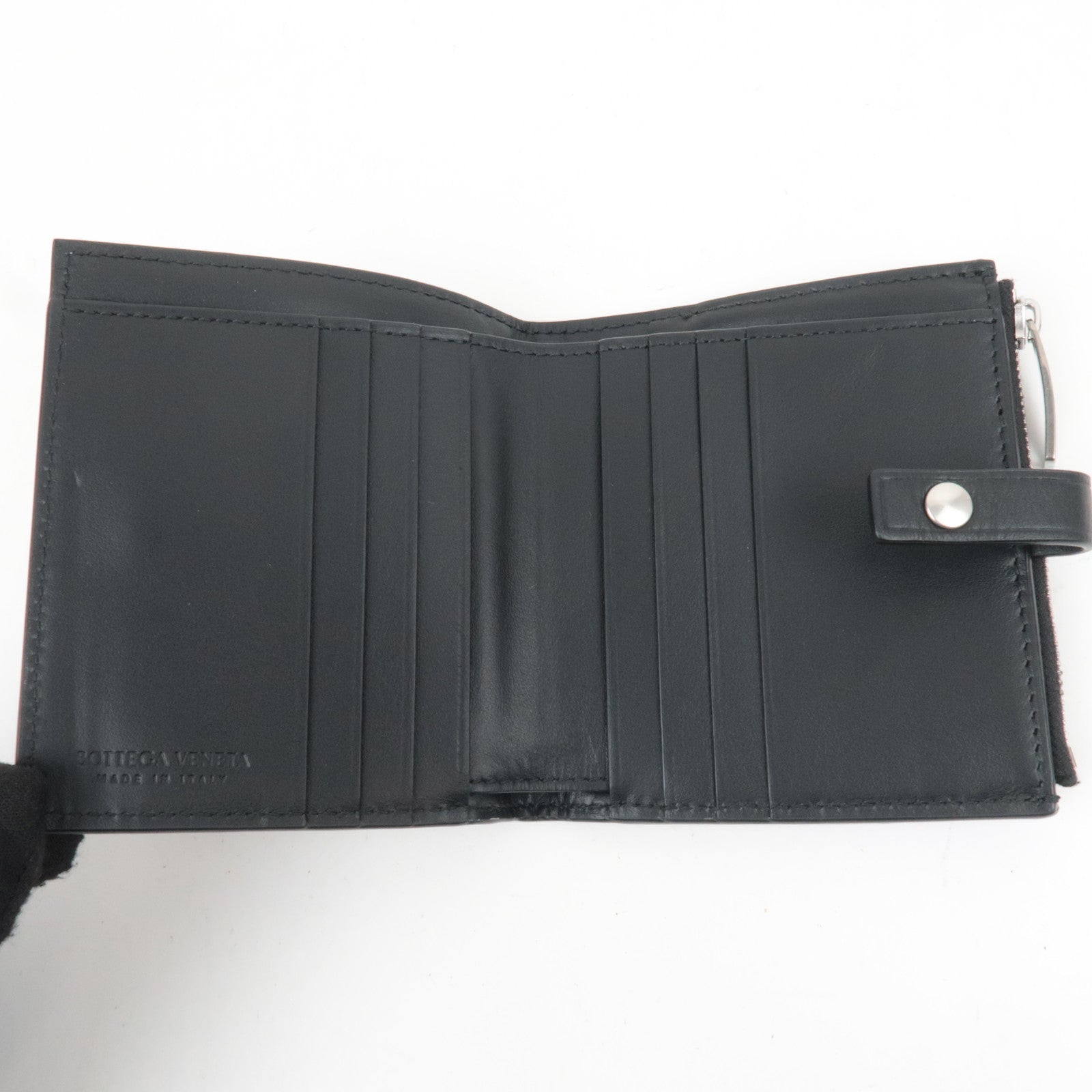 BOTTEGA VENETA Intrecciato Leather Wallet Black