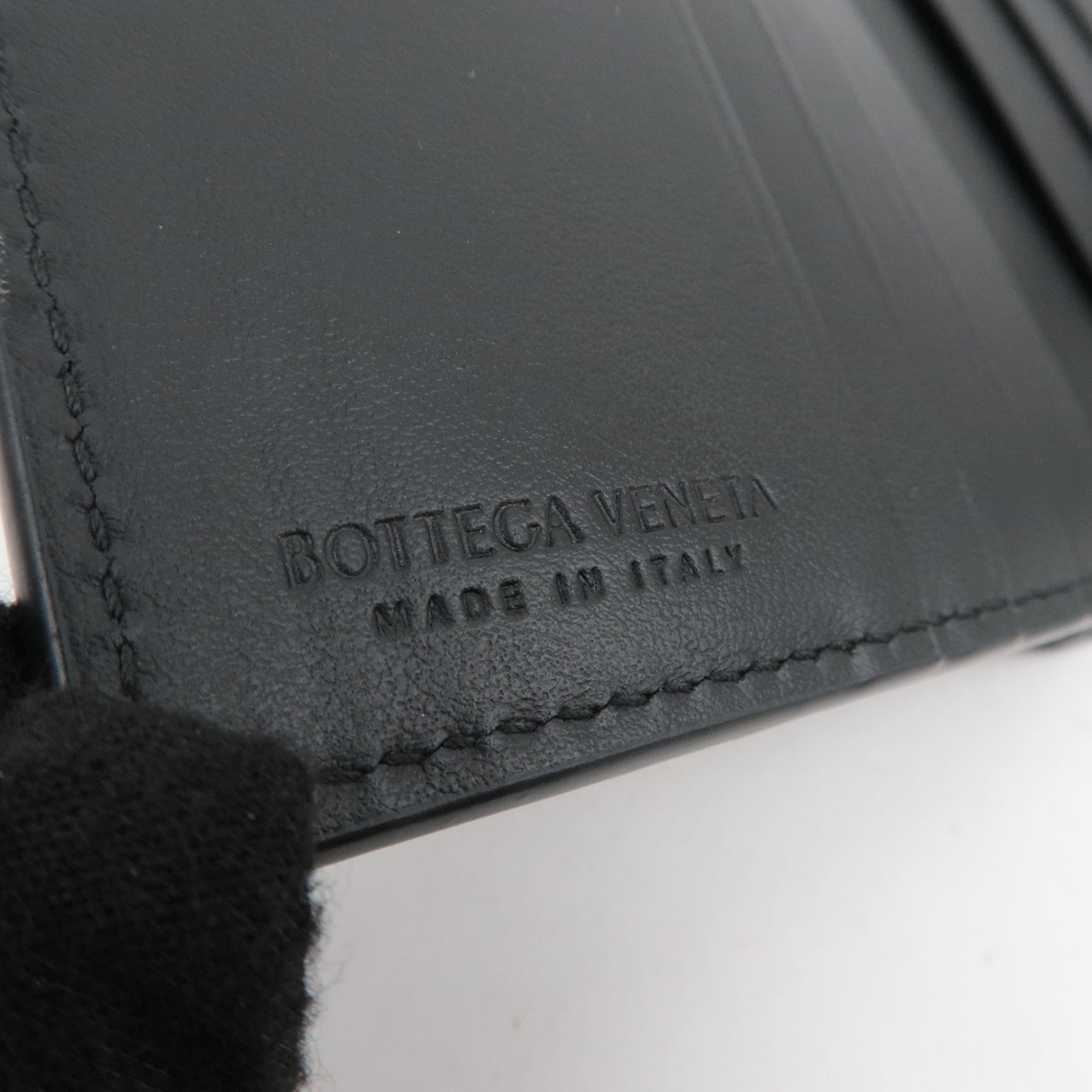 BOTTEGA VENETA Intrecciato Leather Wallet Black