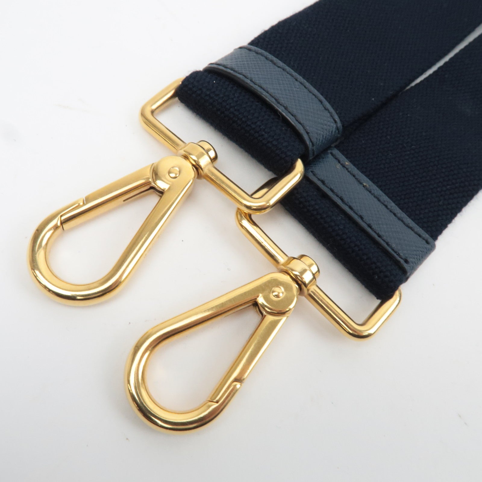 PRADA Canapa Mini 2-Way Canvas Tote Bag Navy 1BG439