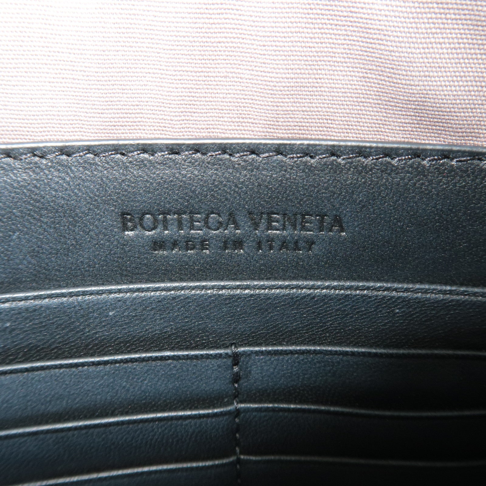 BOTTEGA VENETA Intrecciato Leather Clutch Bag Black