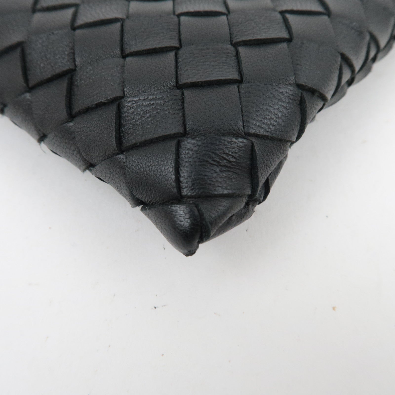 BOTTEGA VENETA Intrecciato Leather Clutch Bag Black