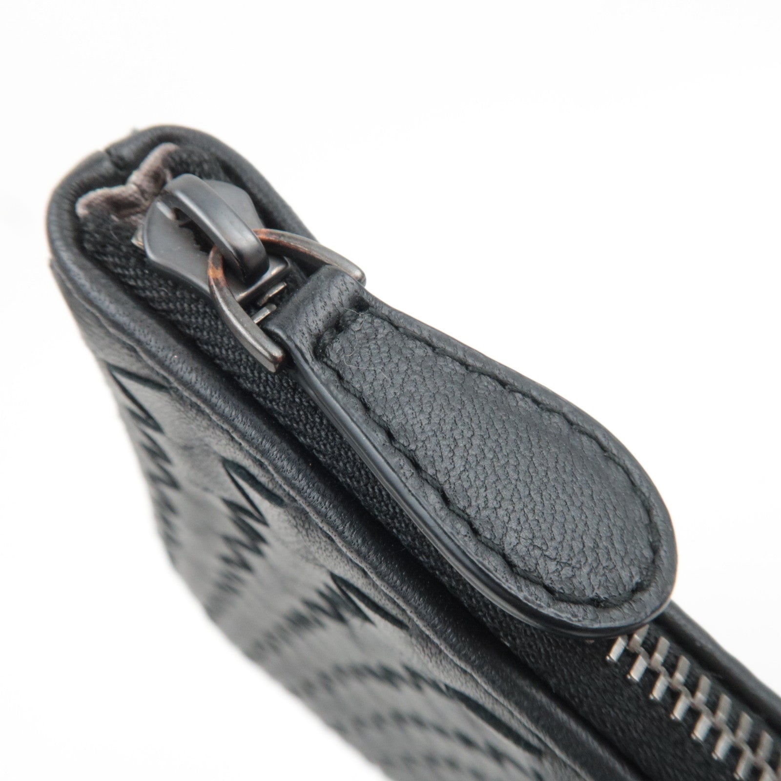 BOTTEGA VENETA Intrecciato Leather Clutch Bag Black