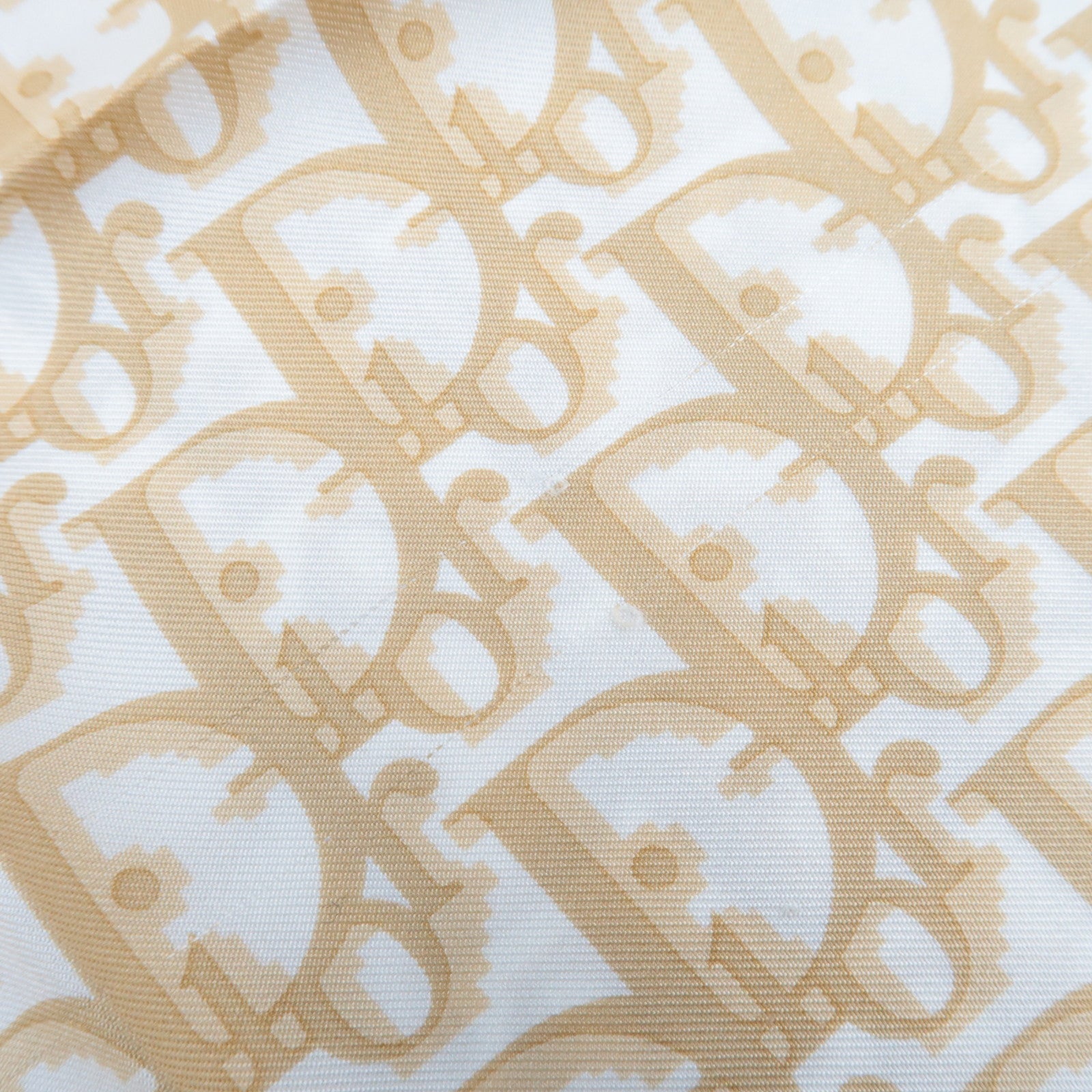 Christian Dior Trotter Scarf 100% Silk Beige White