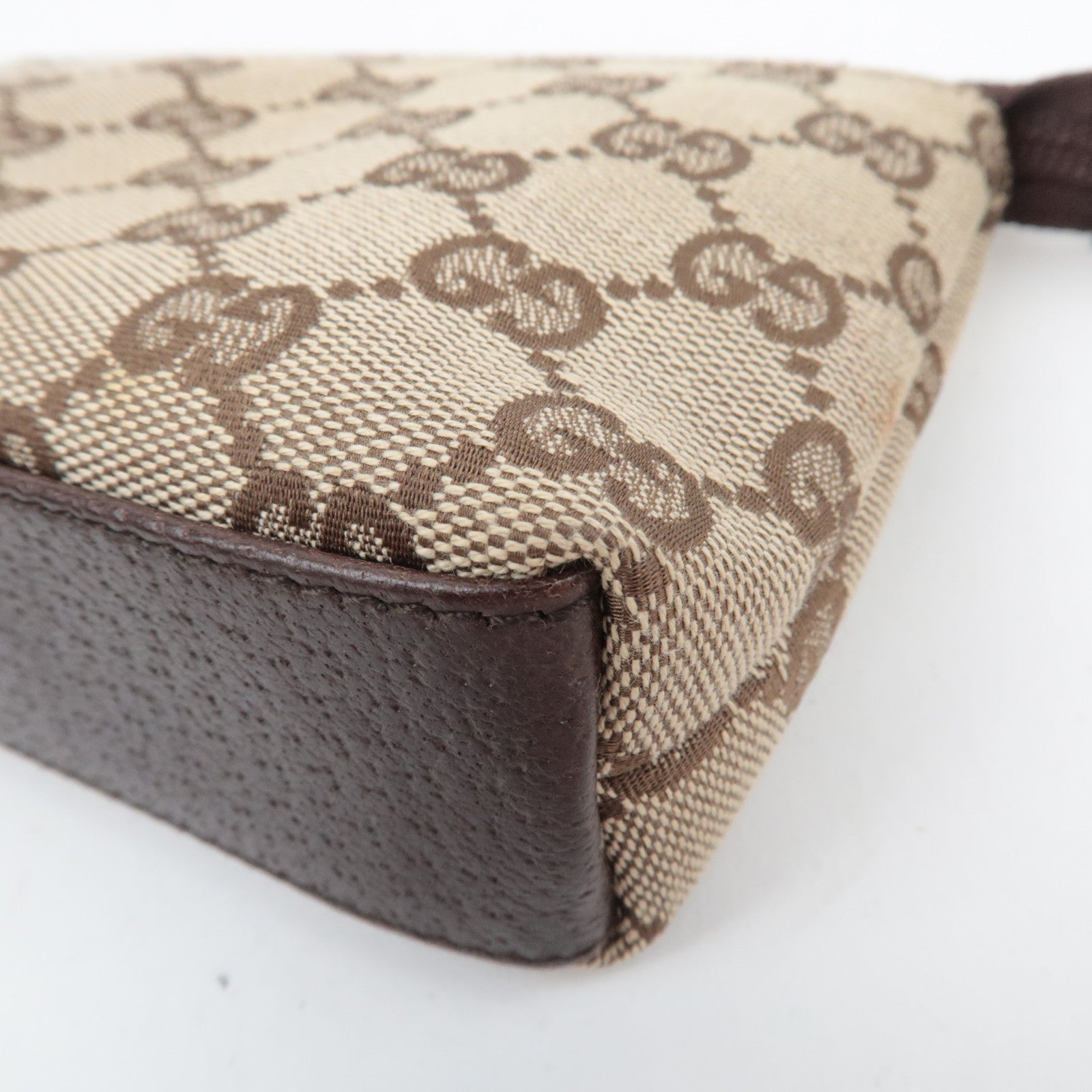 GUCCI GG Canvas Small Pouch  Beige Brown 115237