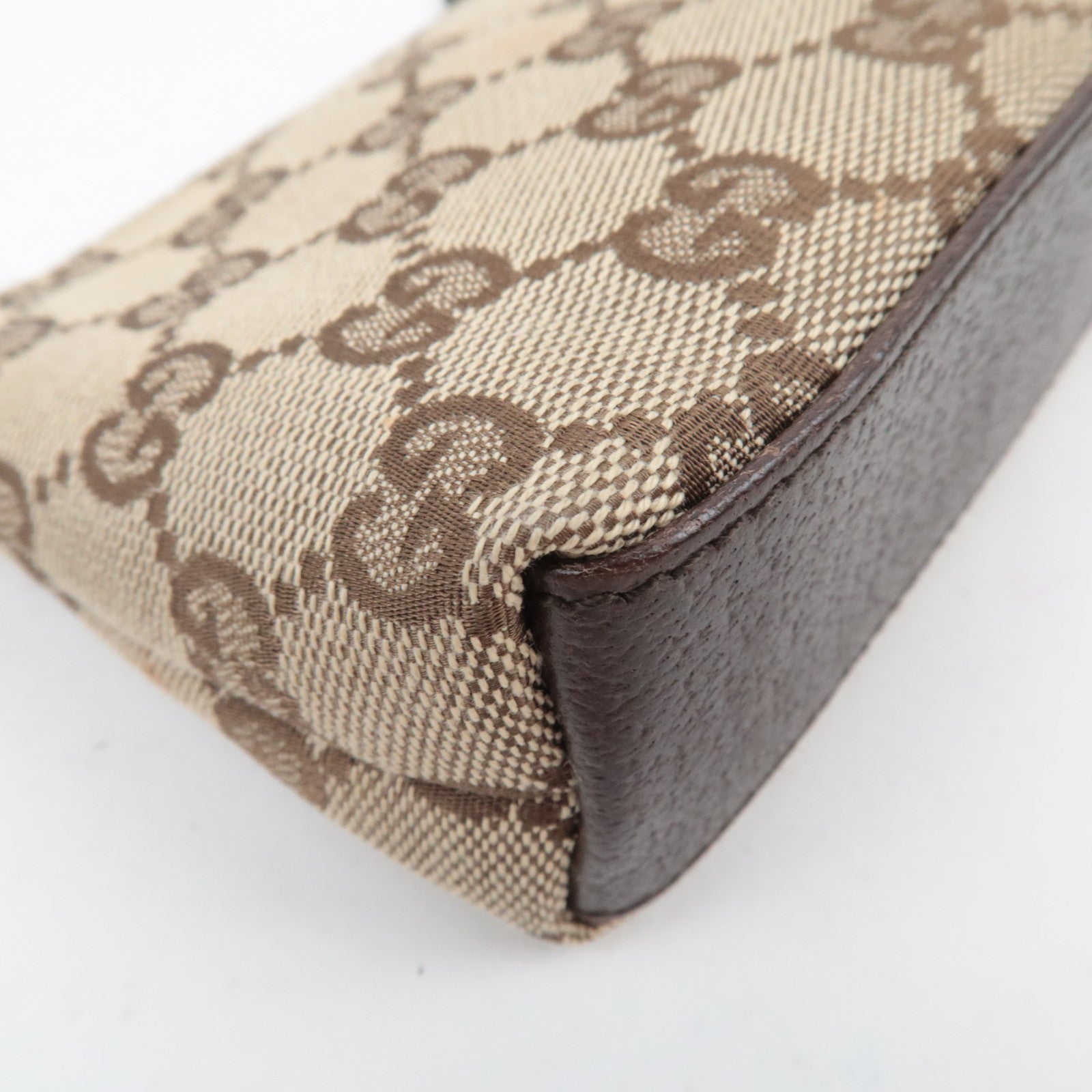 GUCCI GG Canvas Small Pouch  Beige Brown 115237