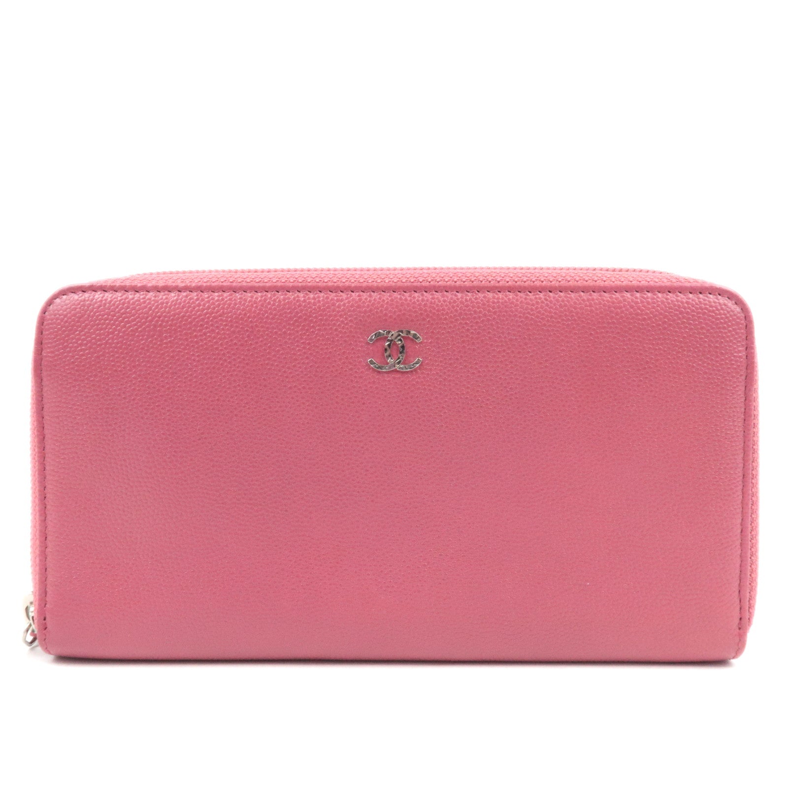 CHANEL Coco Mark Caviarskin Long Wallet Pink87712