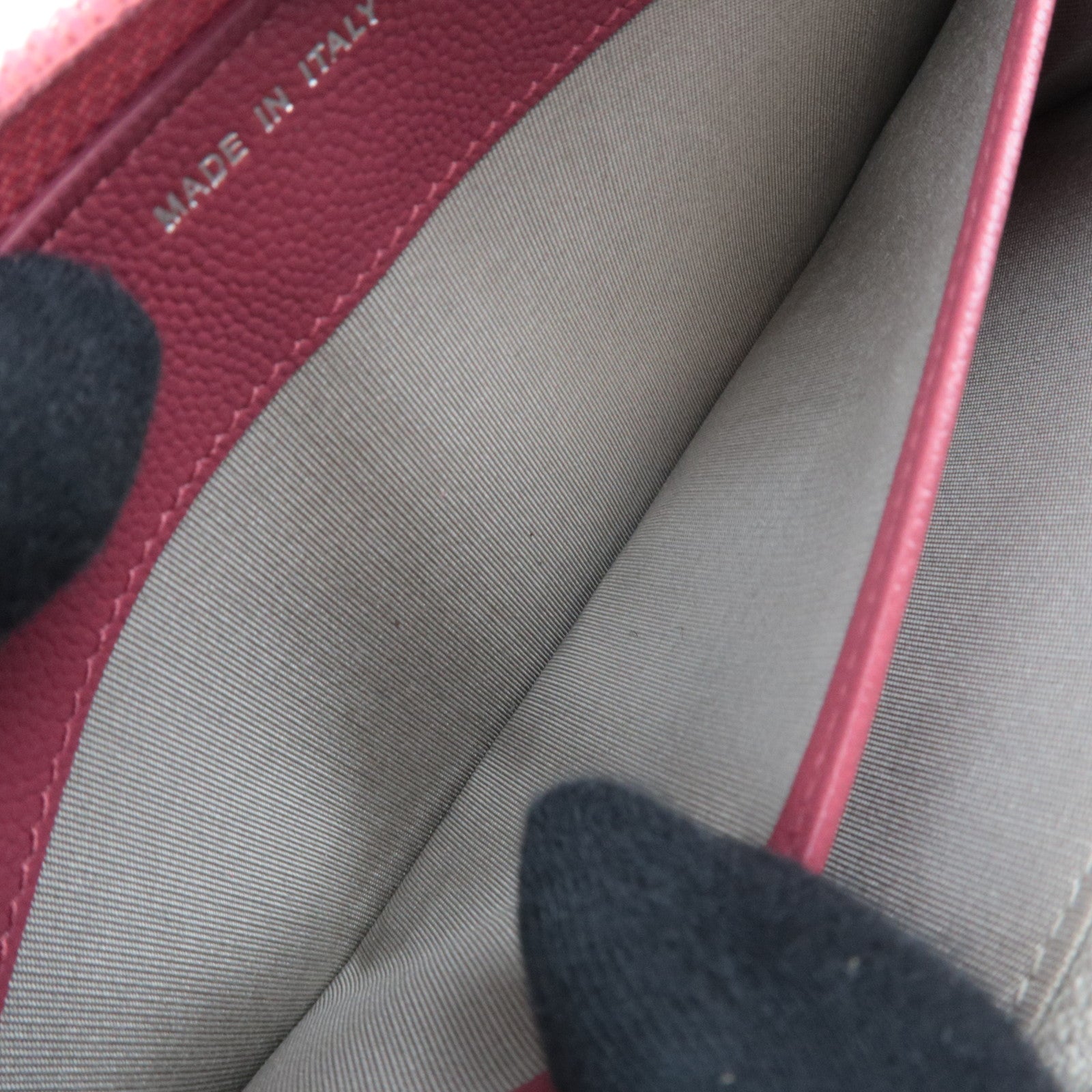 CHANEL Coco Mark Caviarskin Long Wallet Pink