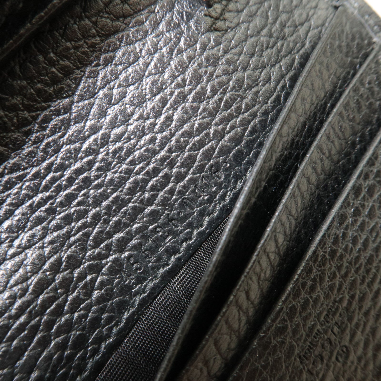 GUCCI GG Marmont Leather Wallet Black 456126