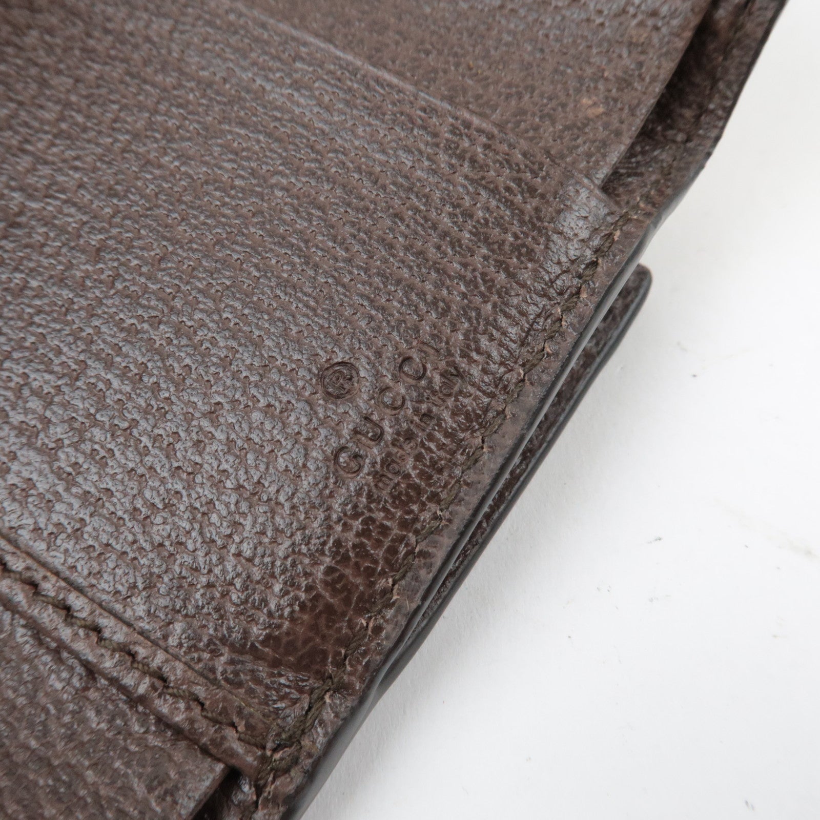 GUCCI Sherry GG Supreme Wallet Beige Brown 735580