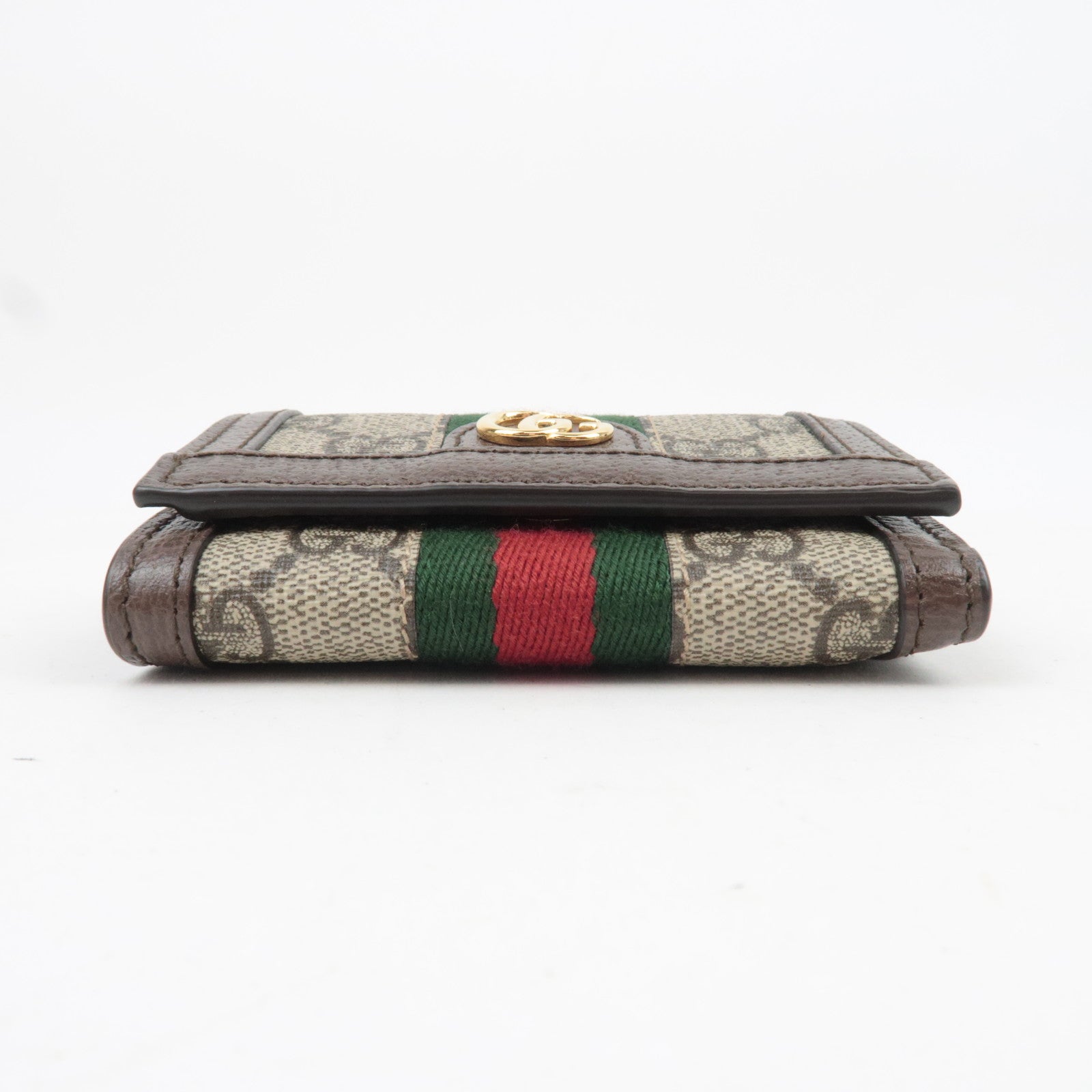 GUCCI Sherry GG Supreme Wallet Beige Brown 735580