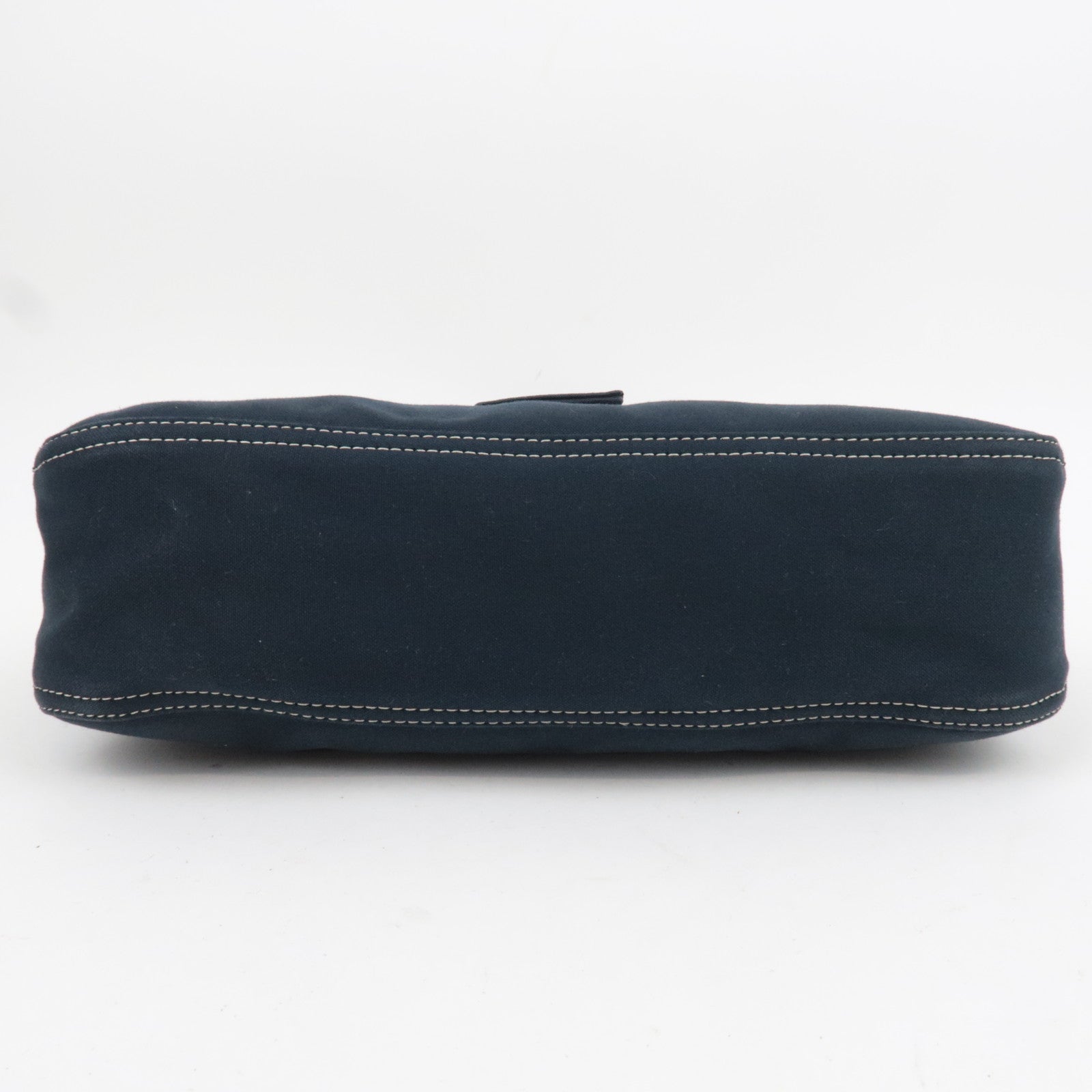 FENDI Canvas Leather Shoulder Bag Navy Marble