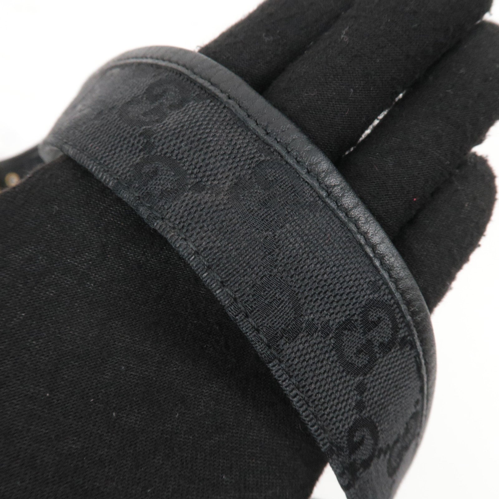 GUCCI GG Canvas Shoulder Bag Black 90665