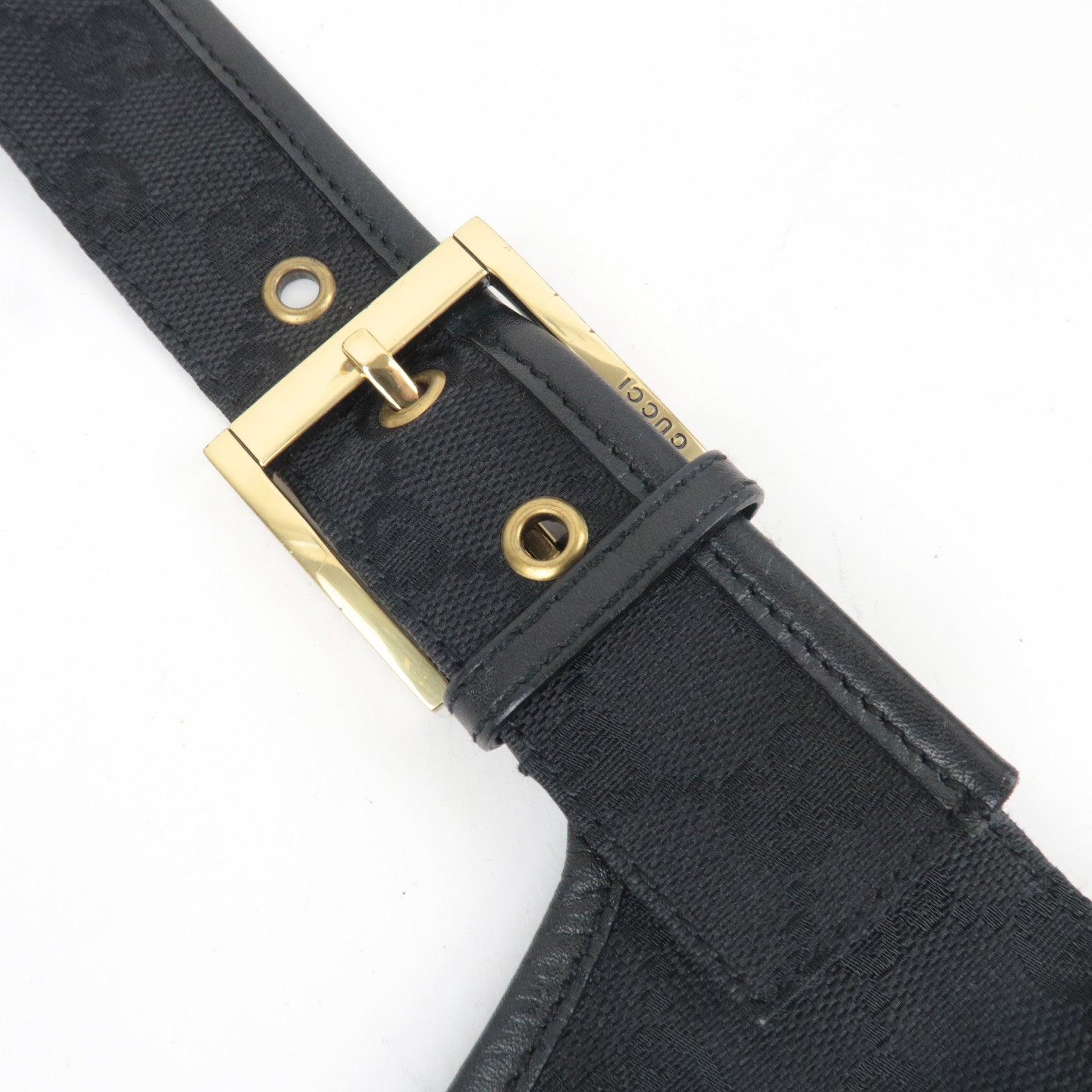 GUCCI GG Canvas Shoulder Bag Black 90665