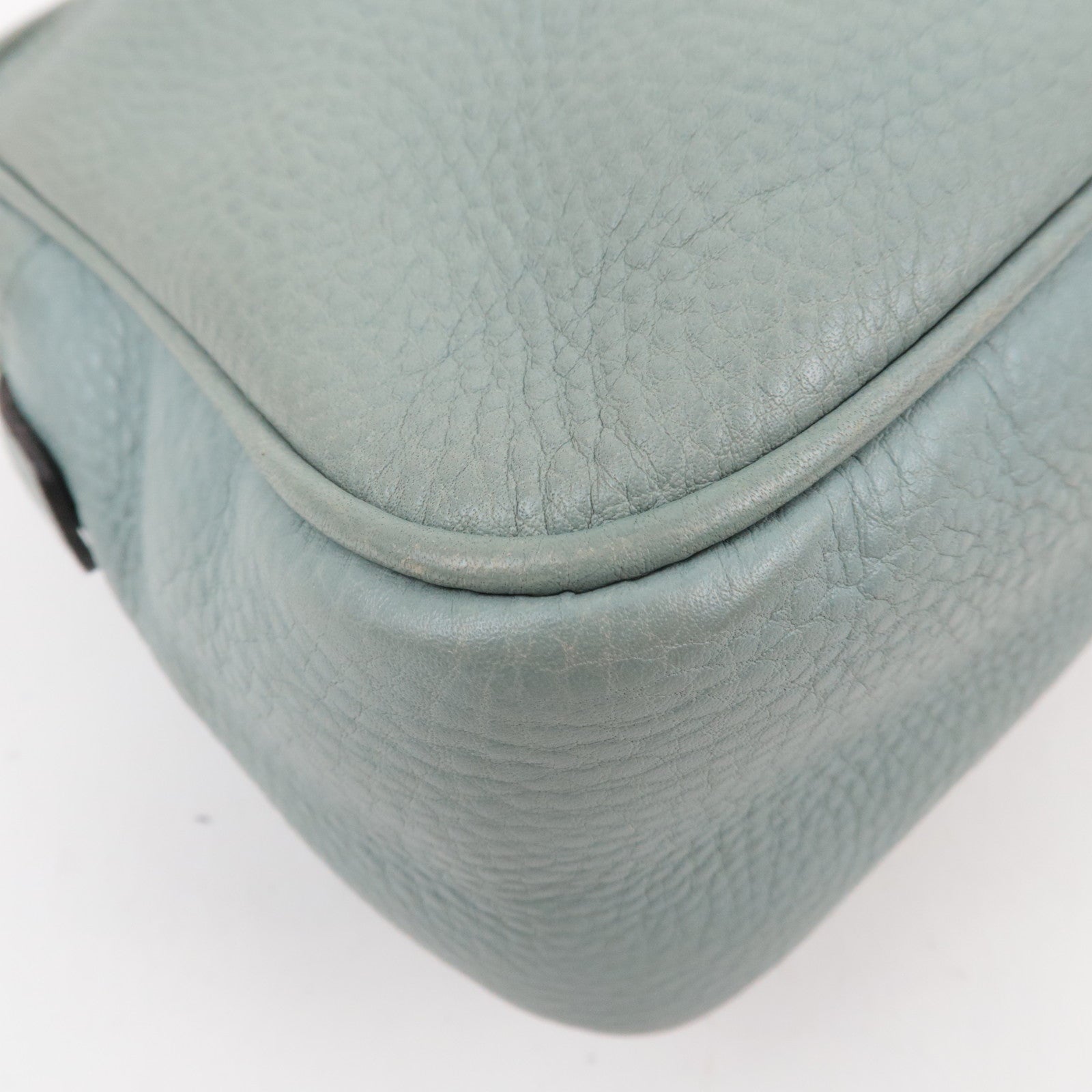 GUCCI Soho Interlocking G Leather Chain Shoulder Bag Light Green 308983