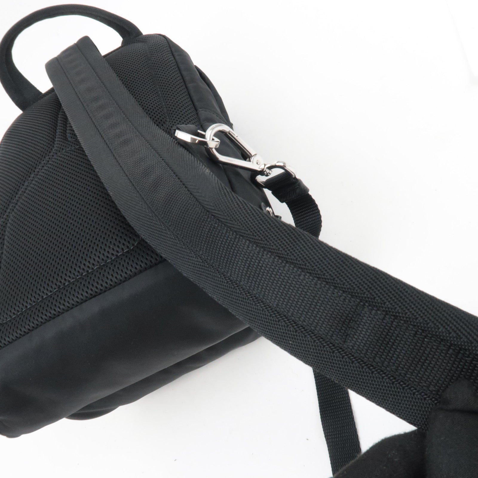 PRADA Nylon Shoulder Bag Body Bag Black 2VZ013
