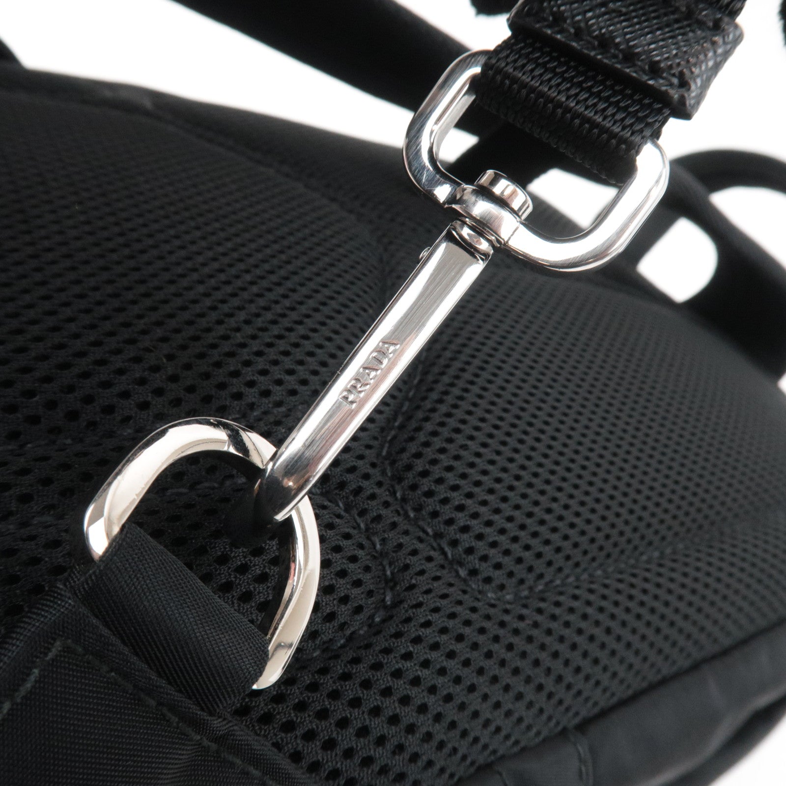 PRADA Nylon Shoulder Bag Body Bag Black 2VZ013