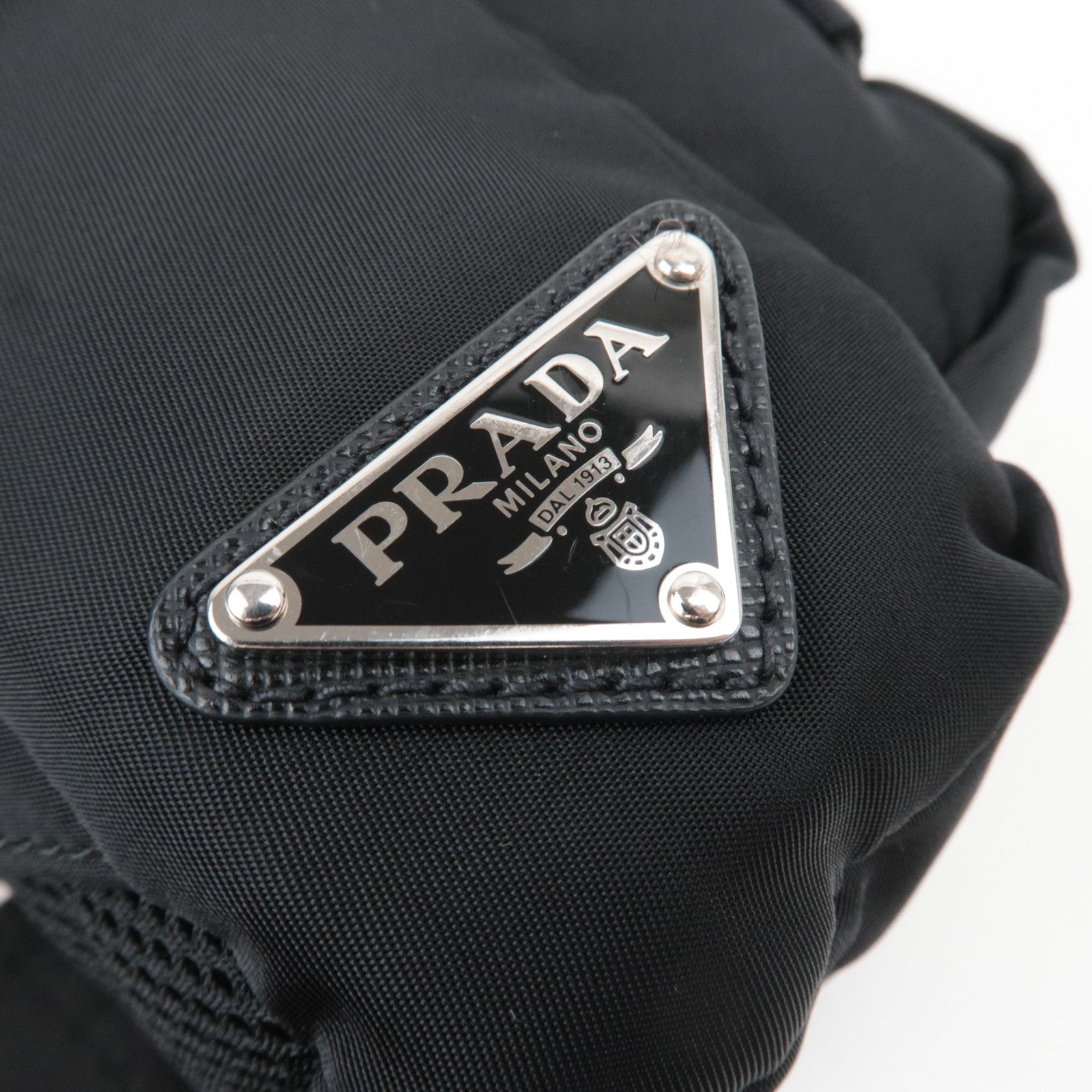 PRADA Nylon Shoulder Bag Body Bag Black 2VZ013