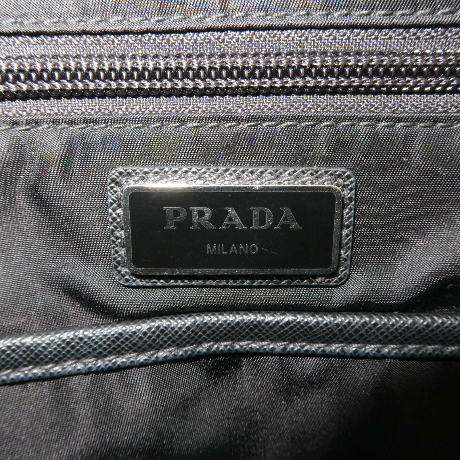 PRADA Nylon Shoulder Bag Body Bag Black 2VZ013