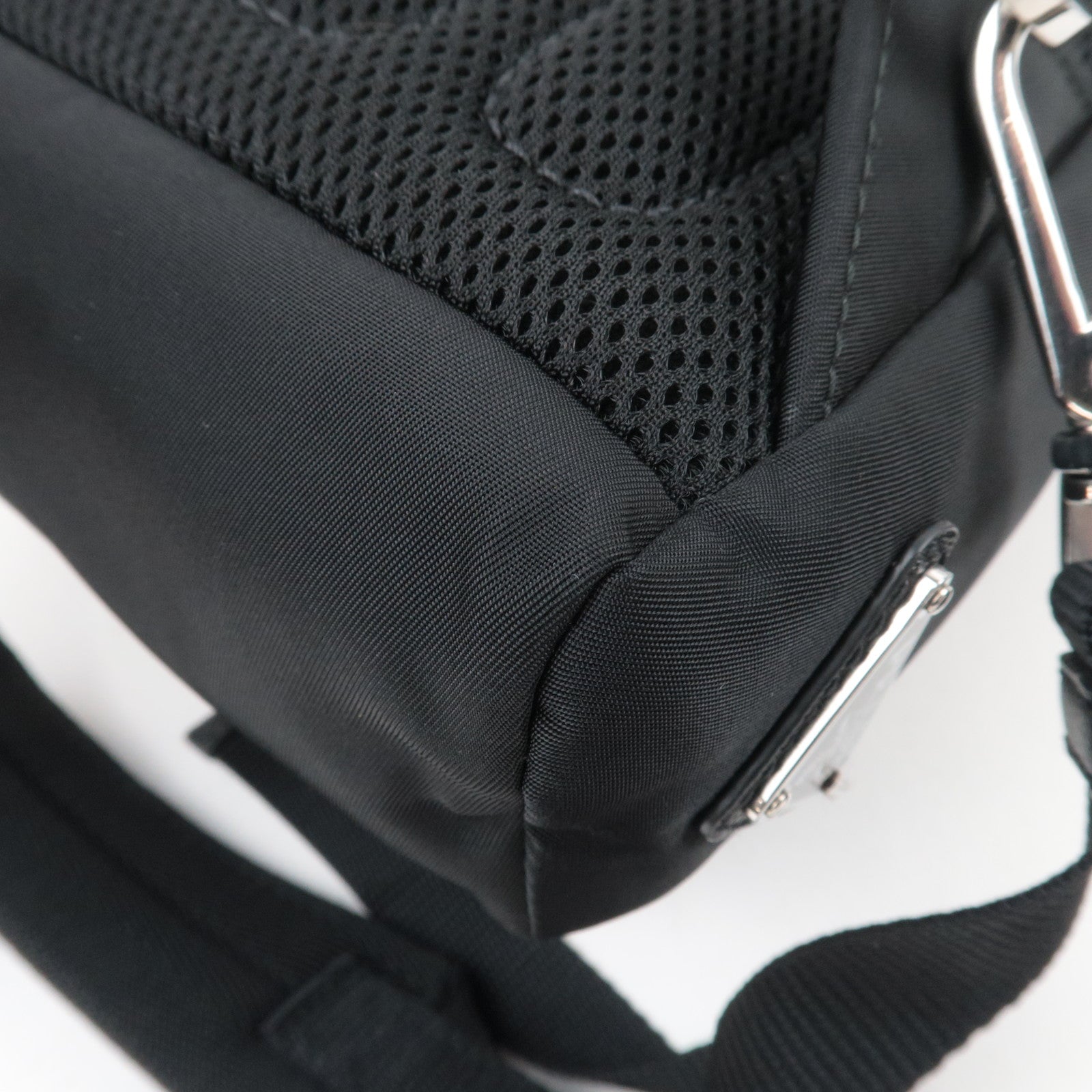 PRADA Nylon Shoulder Bag Body Bag Black 2VZ013