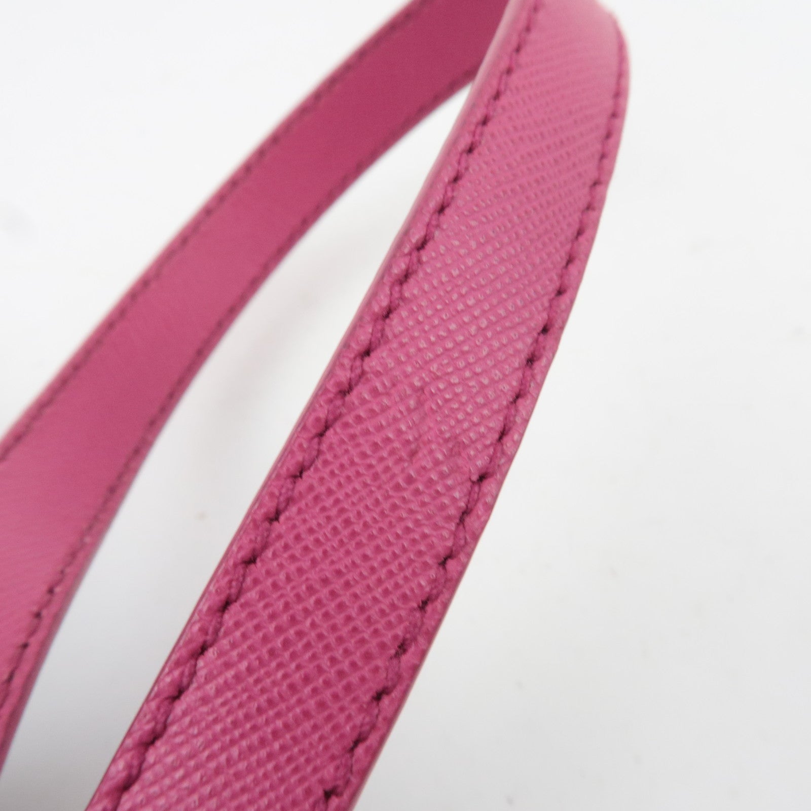 PRADA Nylon Saffiano Leather Shoulder Bag Pink