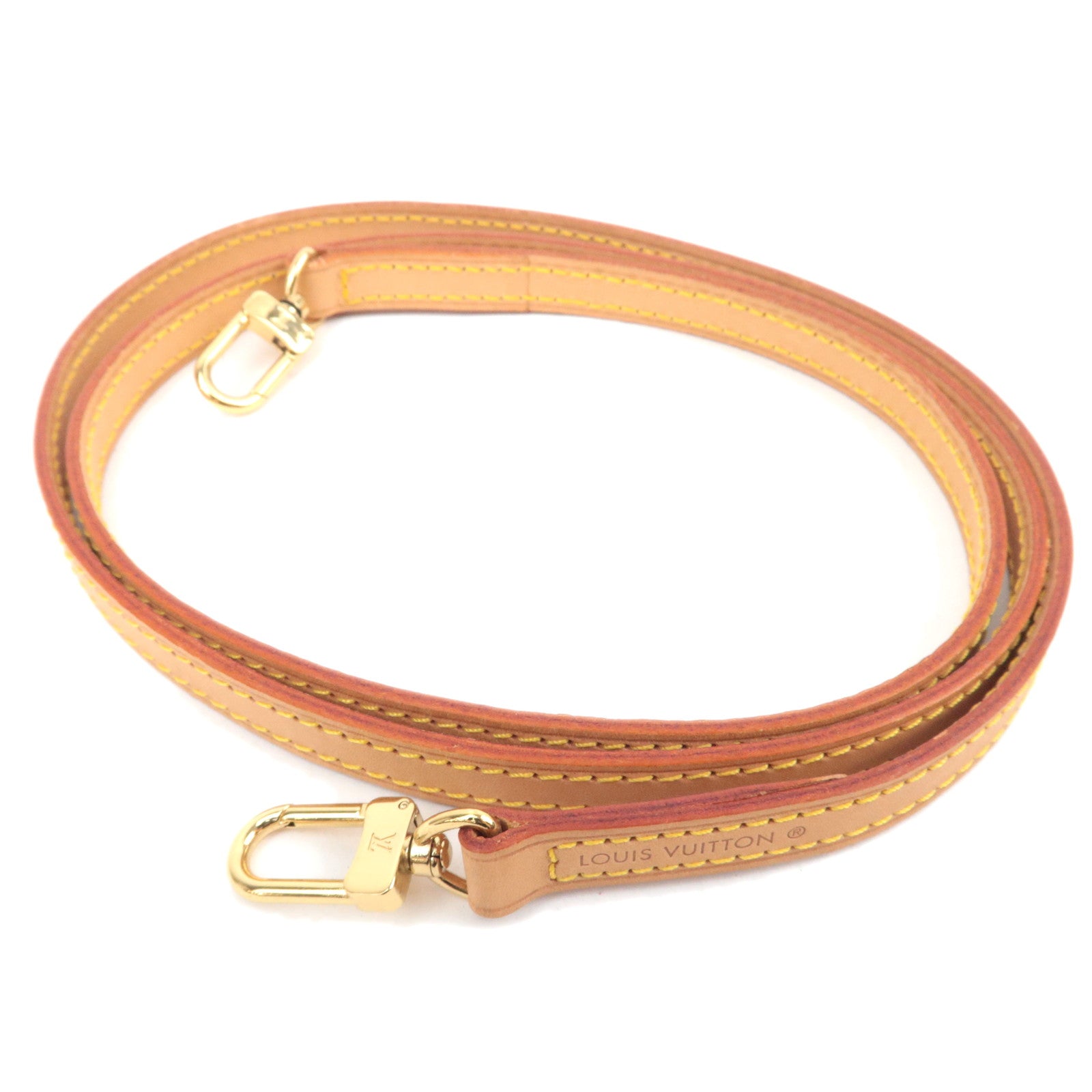 Louis Vuitton Leather Shoulder Strap Beige Full Length 120cm Width 1.2cm J00145  87781