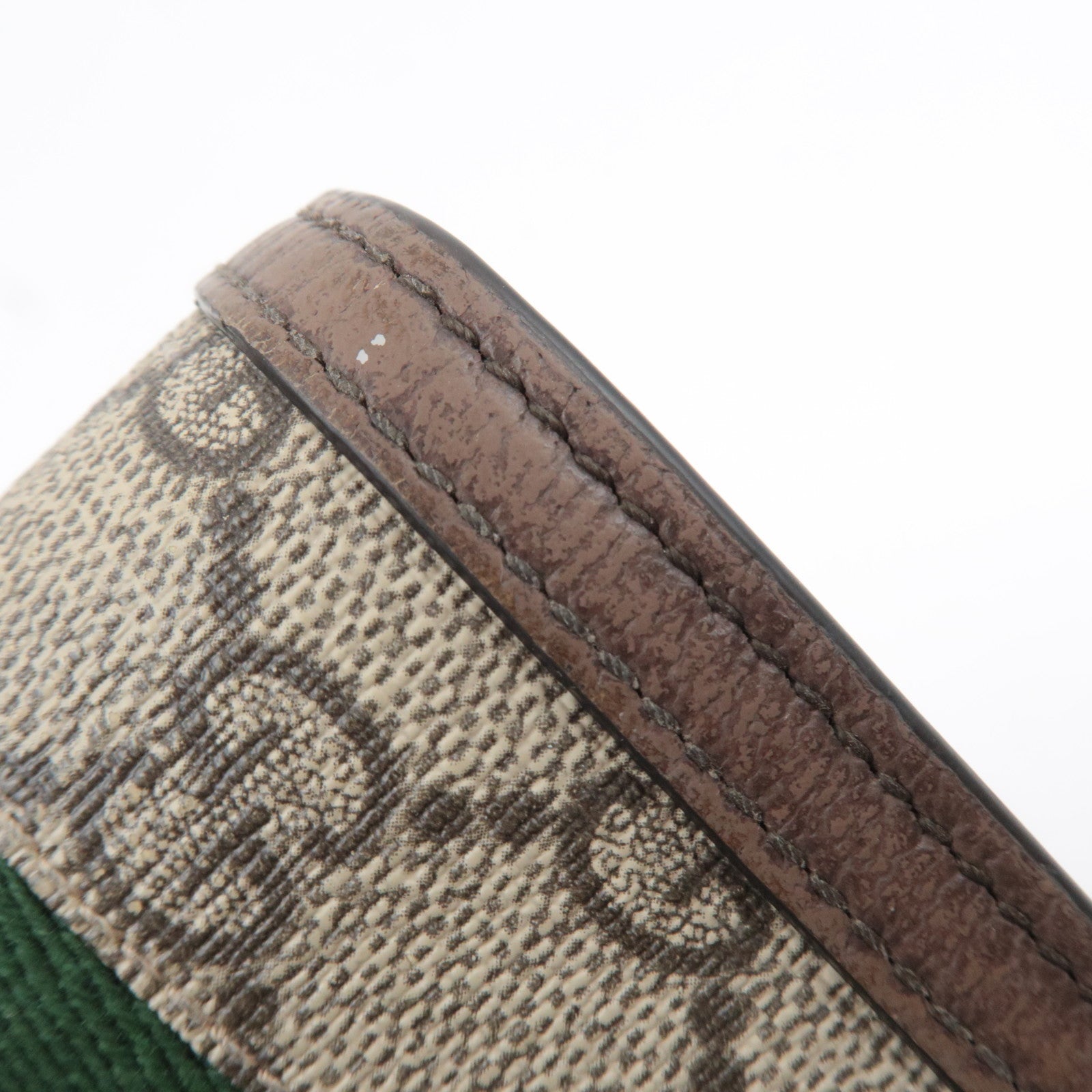 GUCCI Sherry Ophidia GG Supreme Compact Wallet Beige Brown 598662