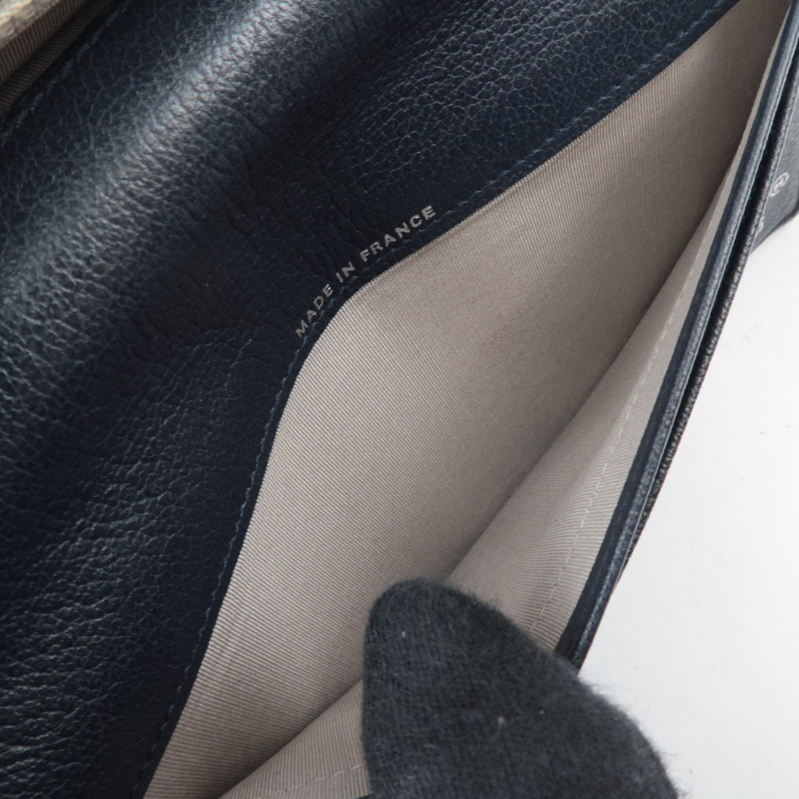 CHANEL Camellia Leather Long Wallet Black