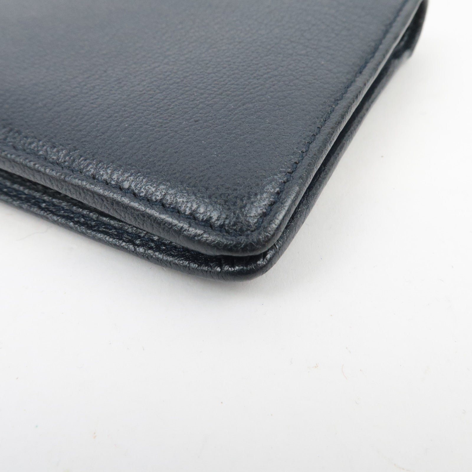 CHANEL Camellia Leather Long Wallet Black