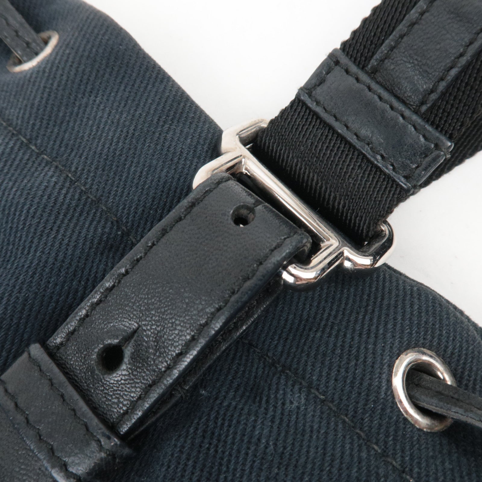 SAINT LAURENT YSL Kahala Canvas Velour Tote Bag Black 121631