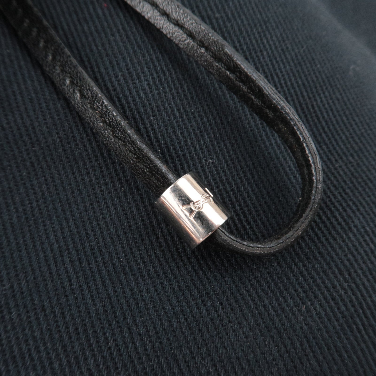 SAINT LAURENT YSL Kahala Canvas Velour Tote Bag Black 121631