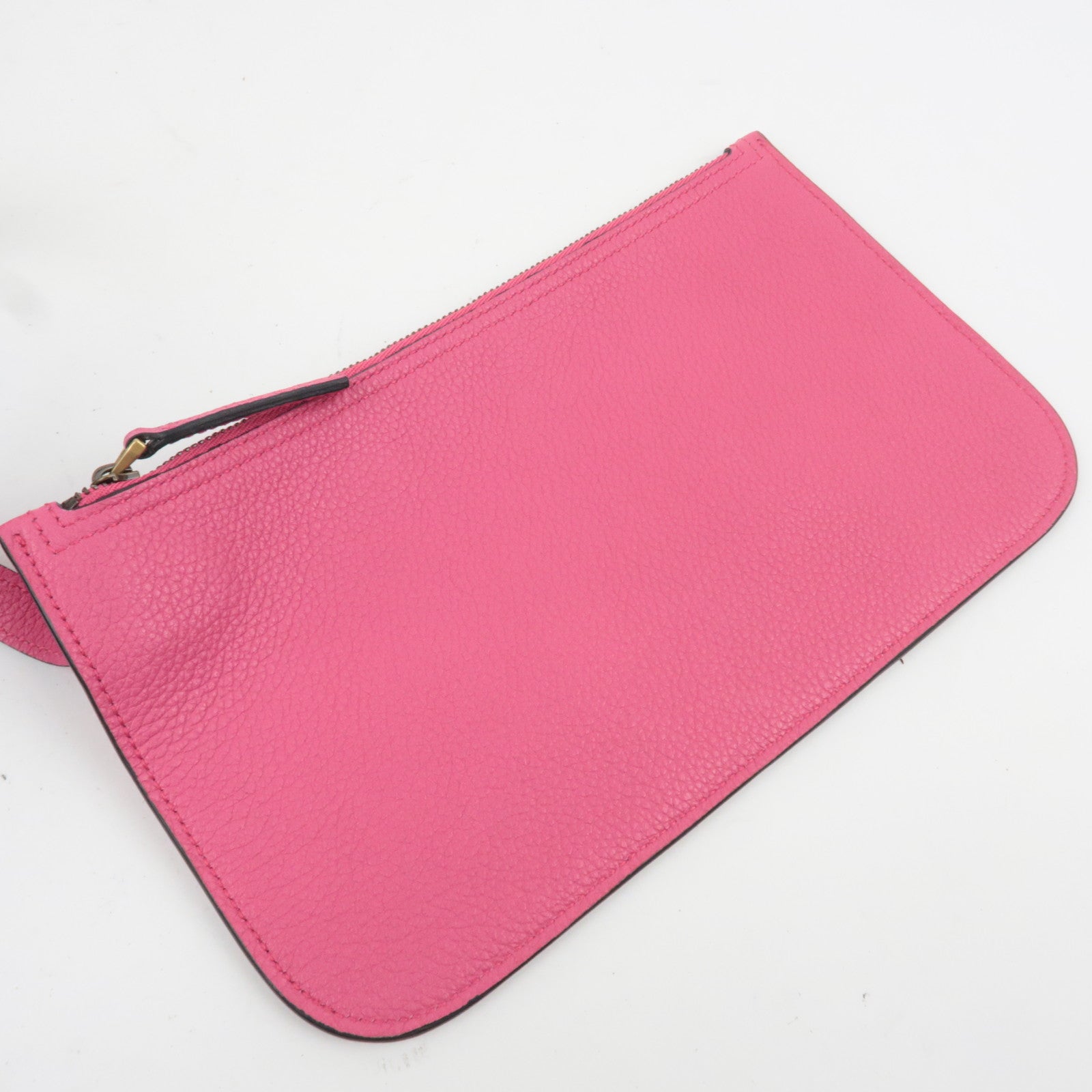 GUCCI Logo Print Drawstring Leather Backpack Pink 516639