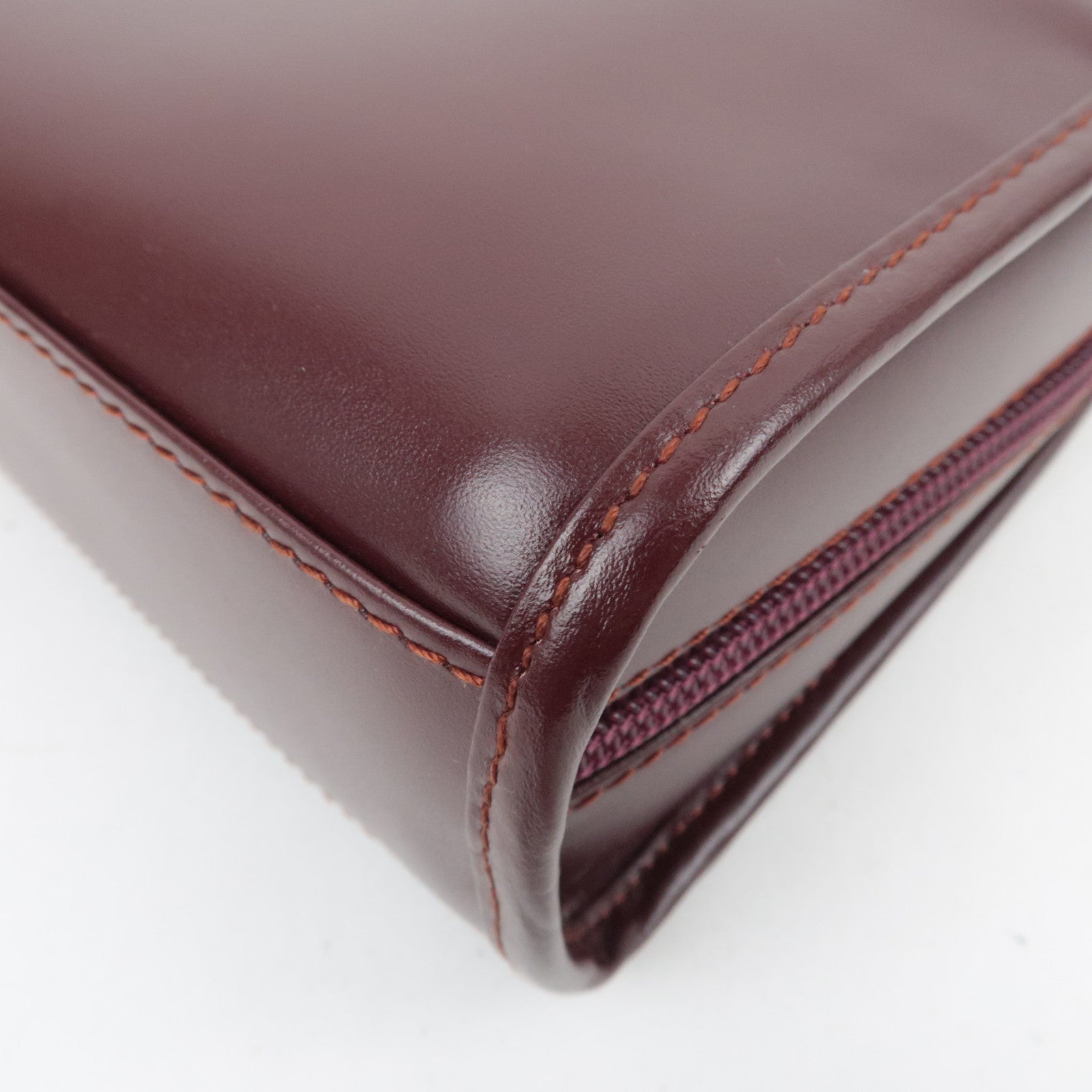 Cartier Must Line Leather Clutch Bag Bordeaux