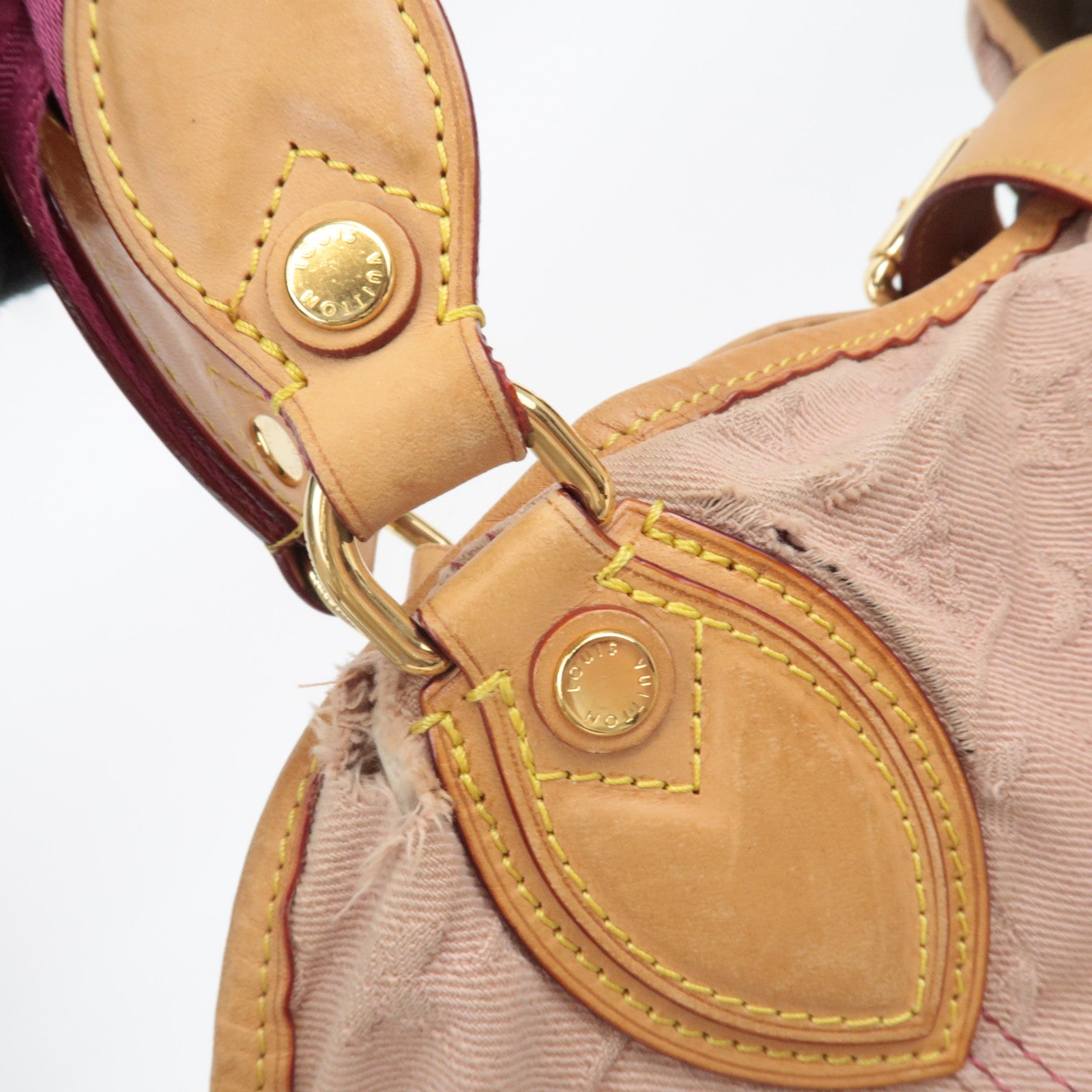 Louis Vuitton Monogram Denim Sunbeam Tote Bag Rouge Fauviste M40415