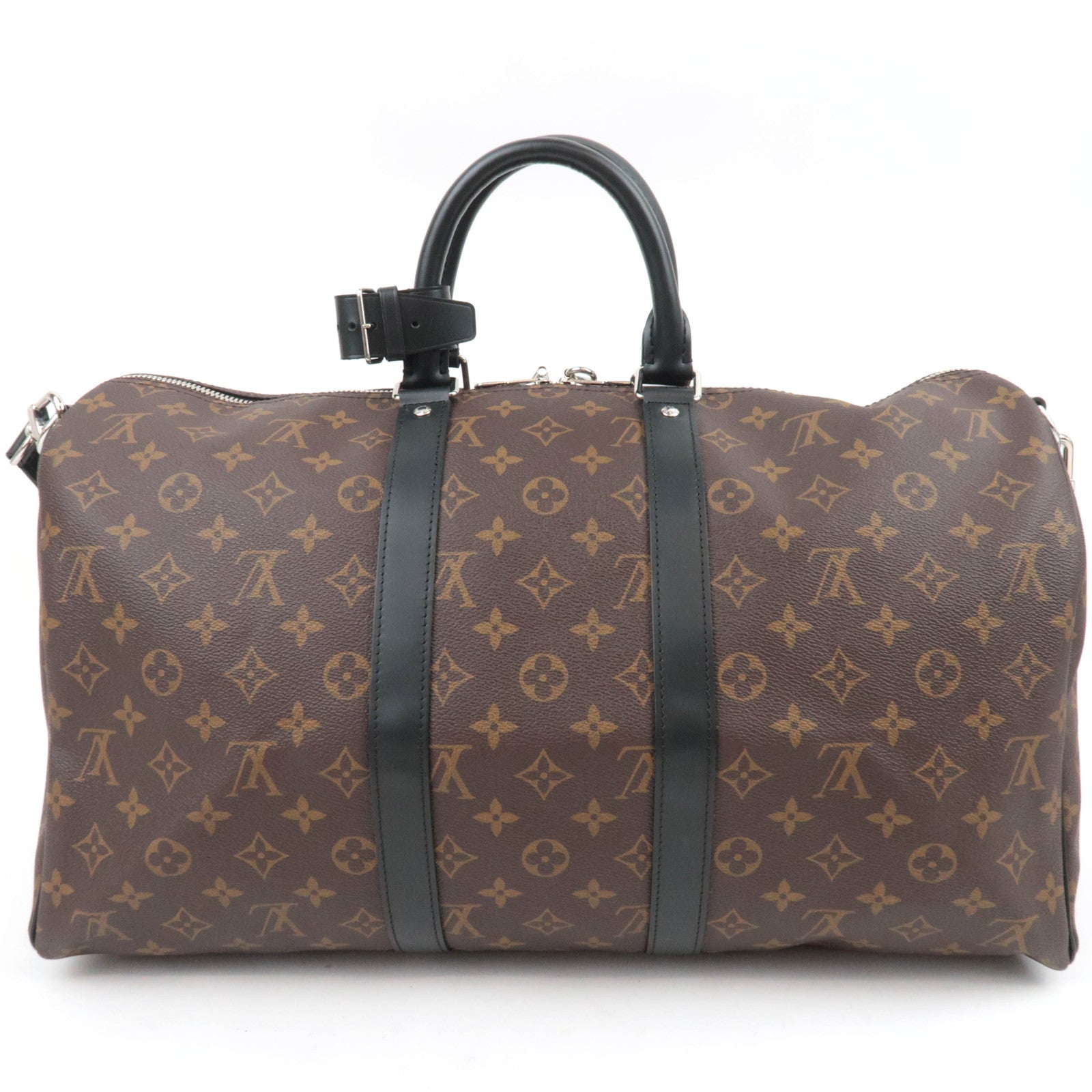 Louis Vuitton Monogram Macassar Keepall Bandouliere 45 Travel Bag M56711