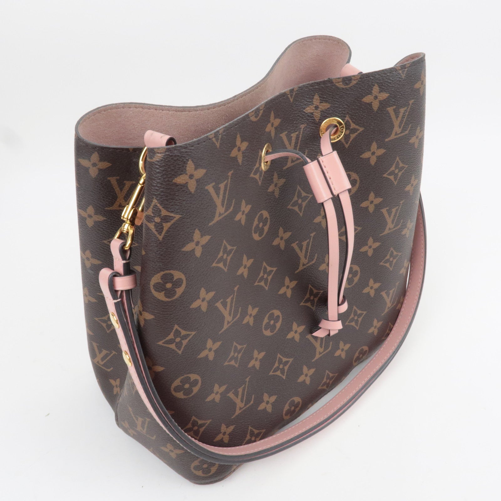 Louis Vuitton Monogram Neo Noe Shoulder Bag Rose Poodle M44022 RFID