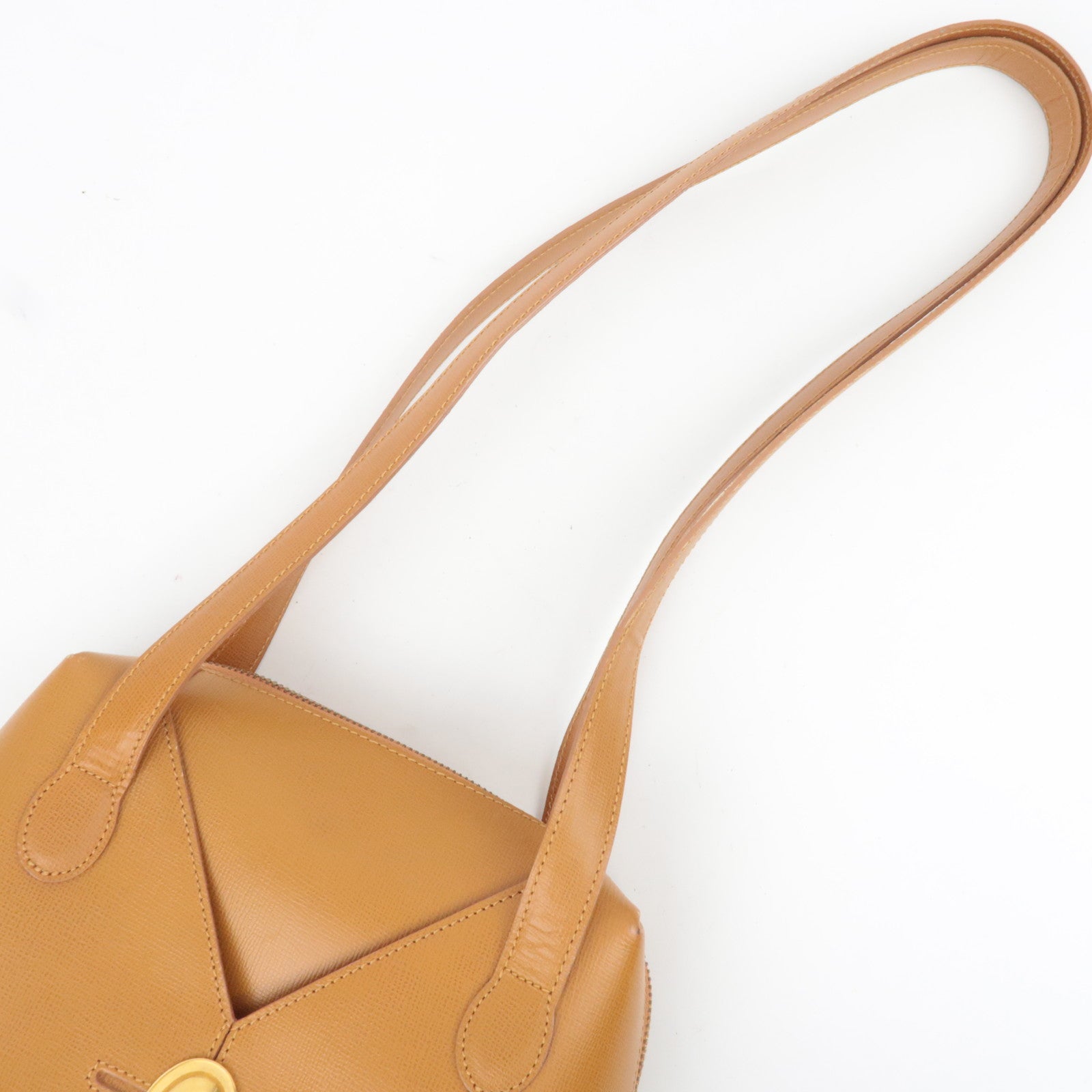 Christian Dior Oval Logo Leather Shoulder Bag