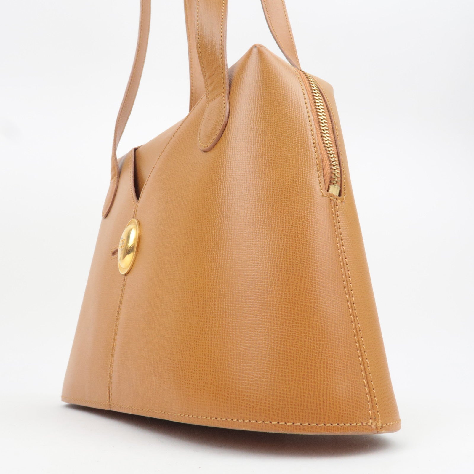 Christian Dior Oval Logo Leather Shoulder Bag