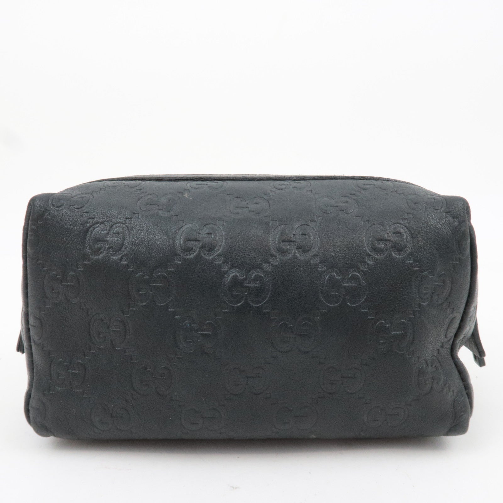 GUCCI Guccissima Leather Cosmetic Pouch Black 29595