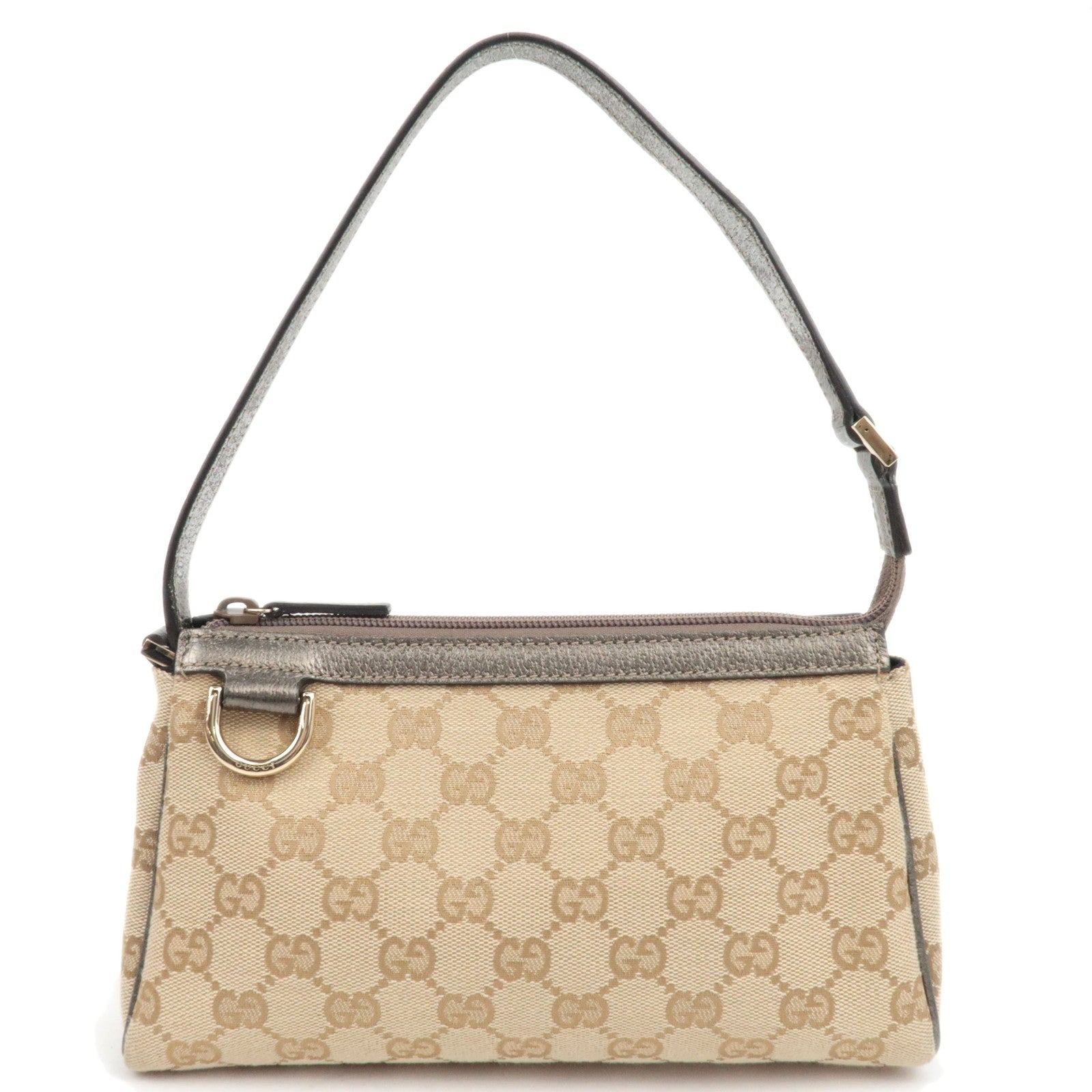 GUCCI Abby GG Canvas Small Shoulder Bag Beige Silver 14575087940