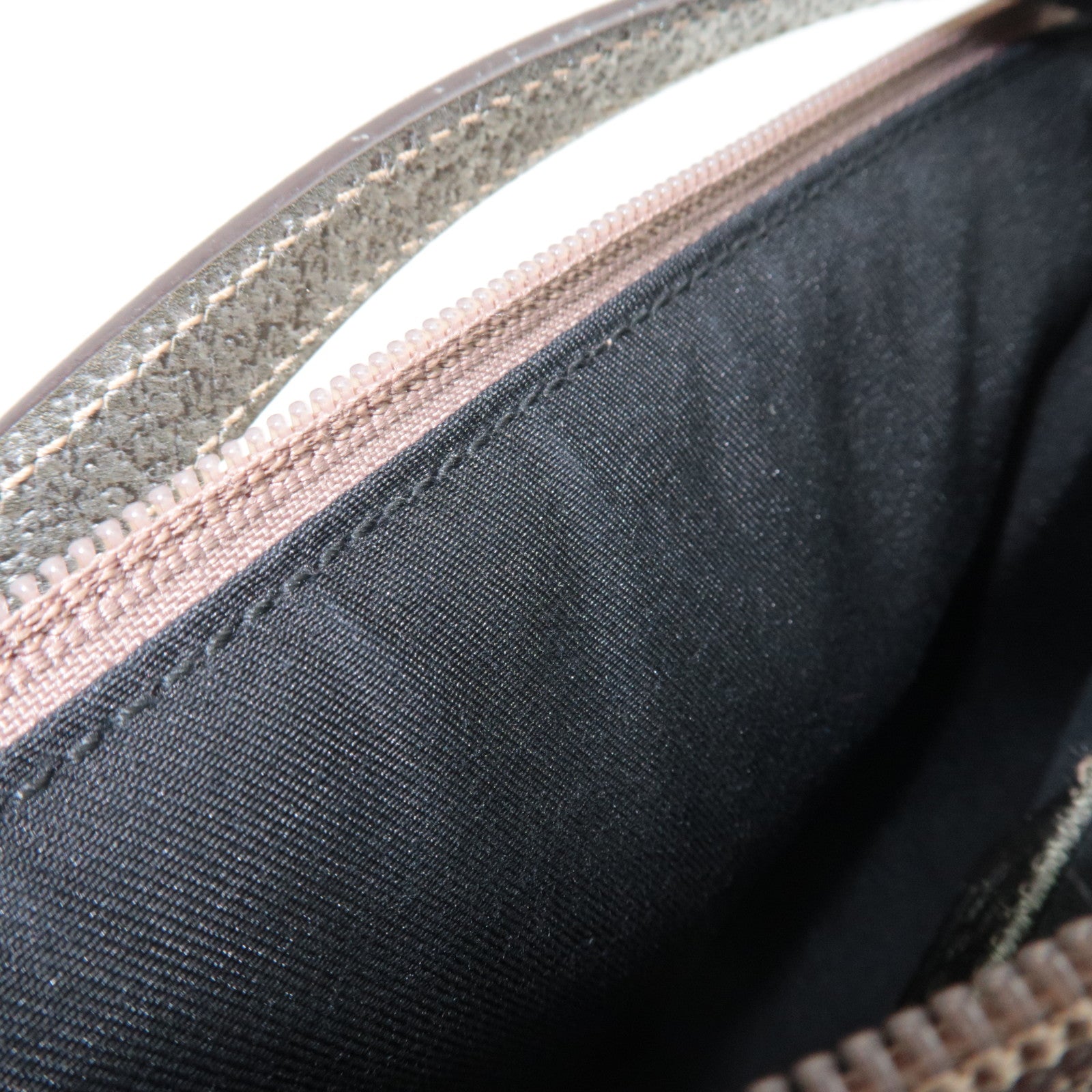GUCCI Abby GG Canvas Small Shoulder Bag Beige Silver 145750