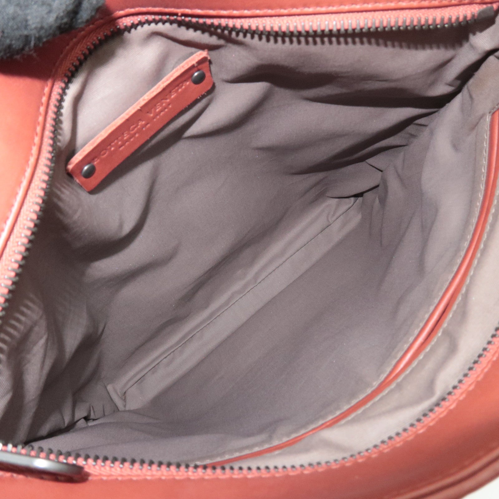 BOTTEGA VENETA Intrecciato Leather Shoulder Bag Brown