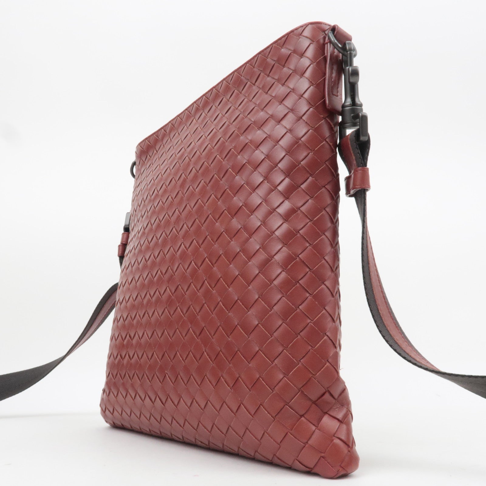 BOTTEGA VENETA Intrecciato Leather Shoulder Bag Brown