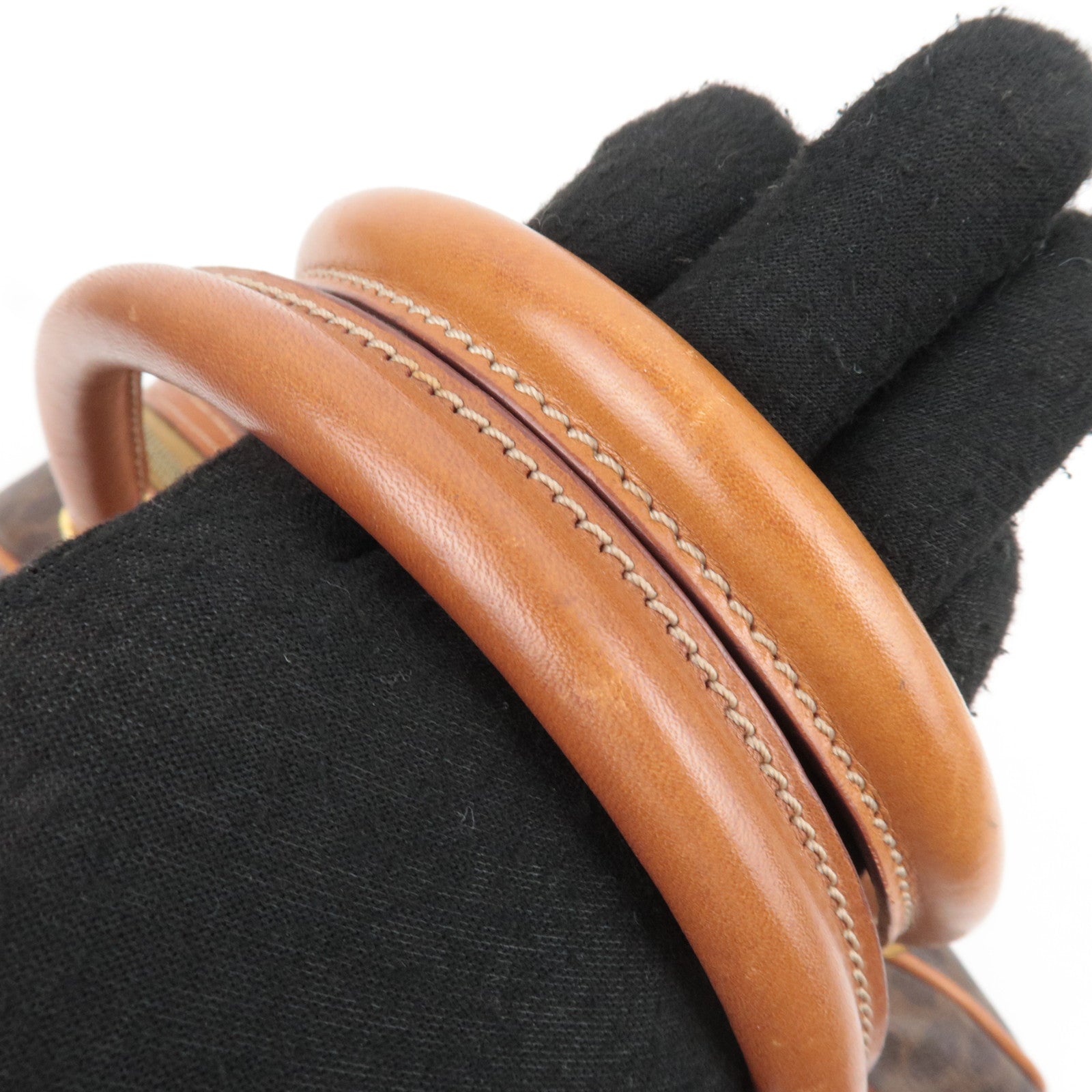 CELINE Macadam PVC Leather Handbag Brown